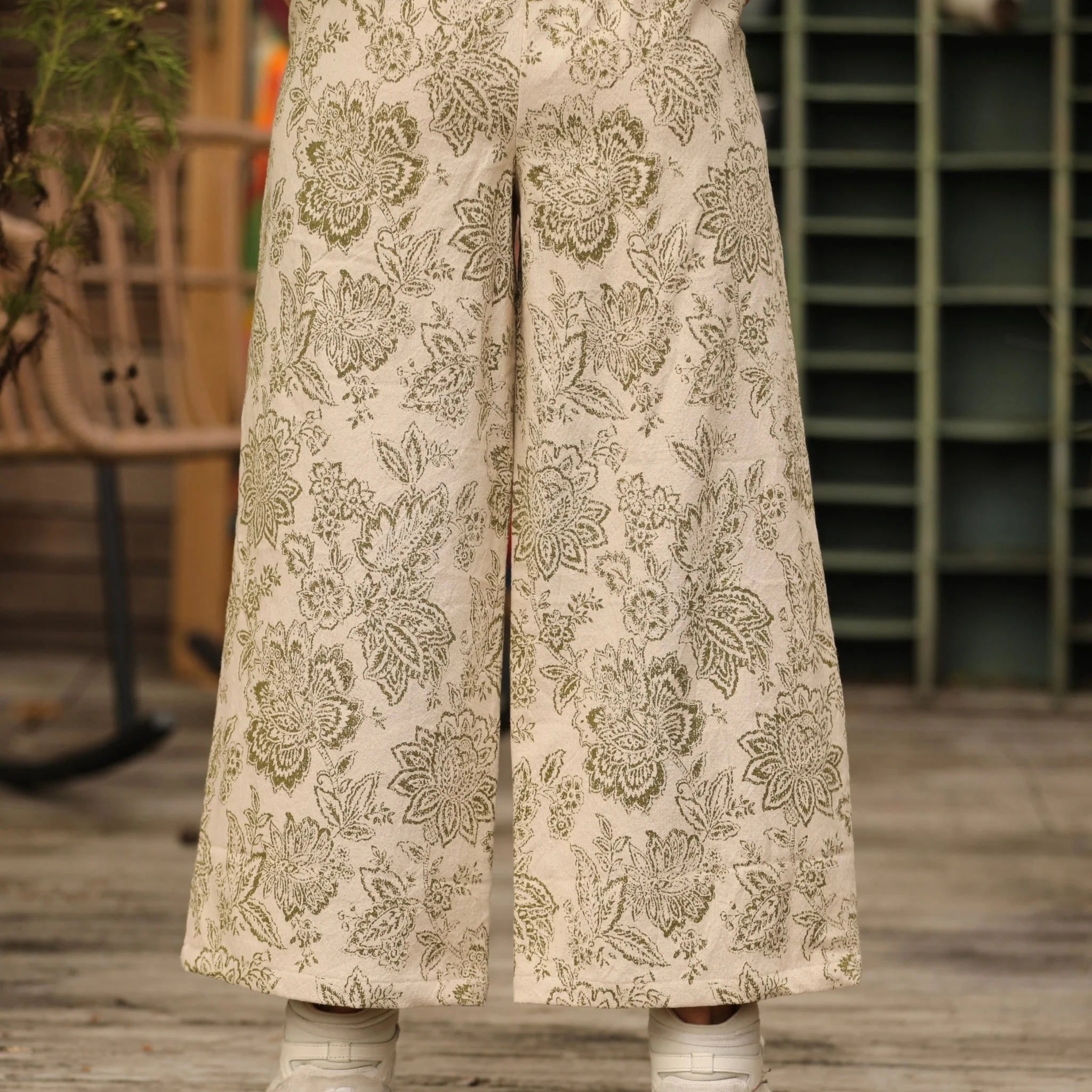 Pantalon Alex - toile de Jouy kaki - Image 3
