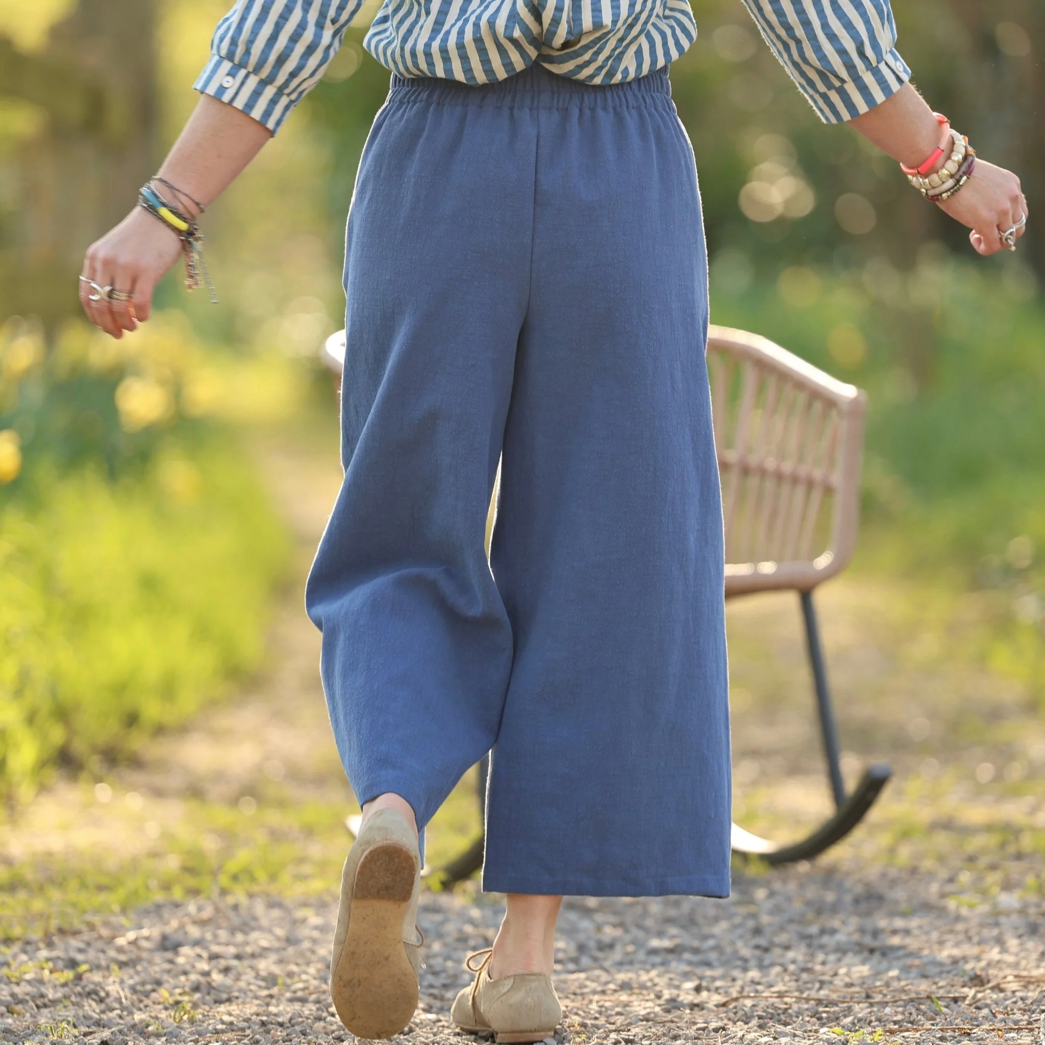 Pantalon Briac - lin stone wash bleu indigo - Image 5