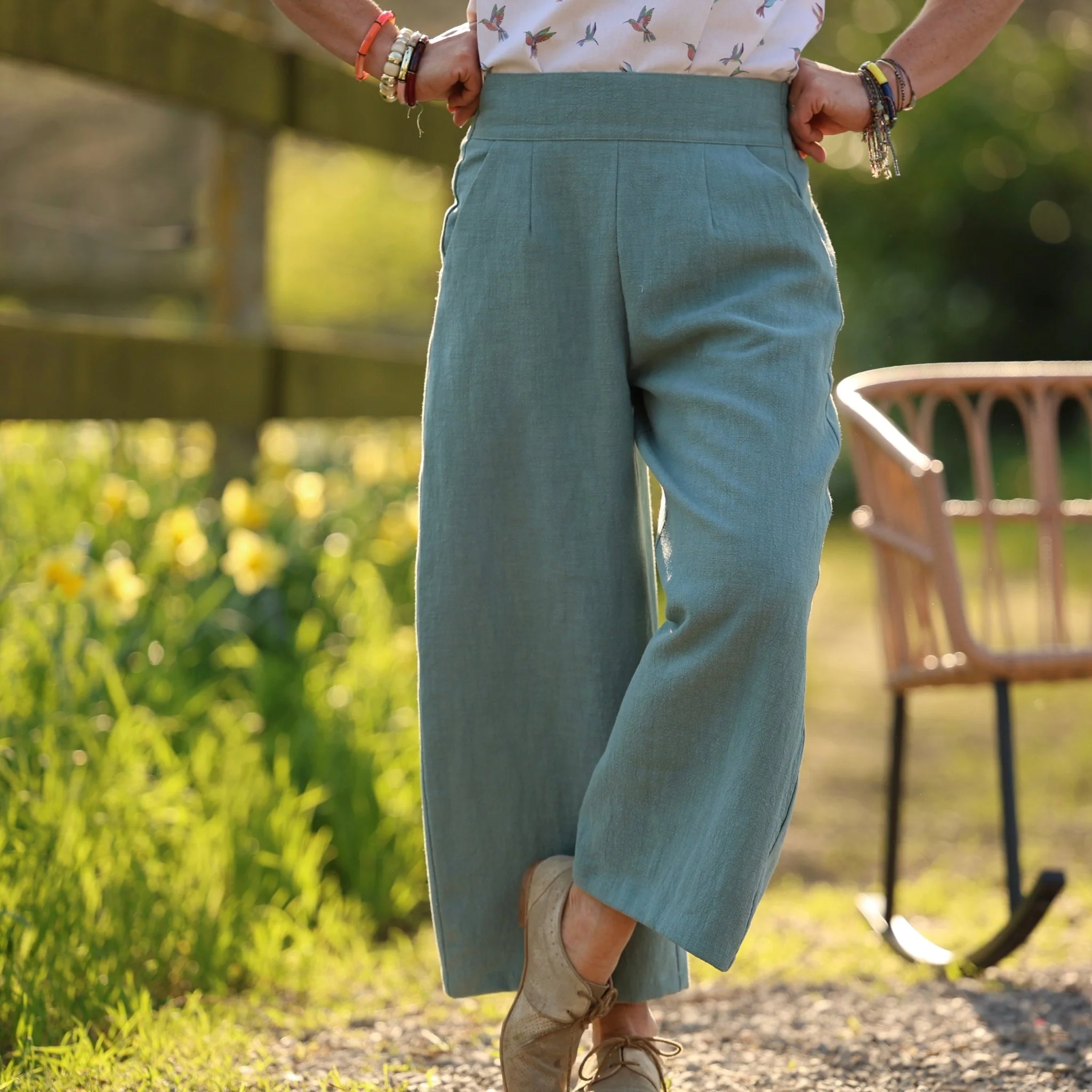 Pantalon Briac - lin stone wash celadon - Image 7