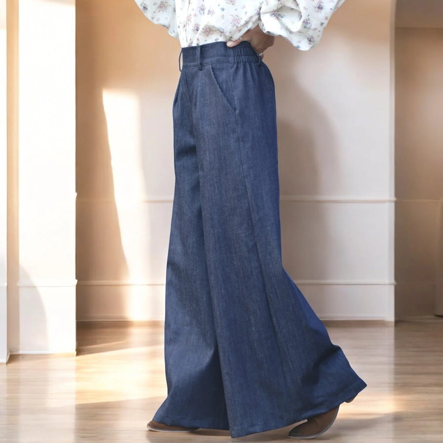 Pantalon César- jean bleu brut - Image 5