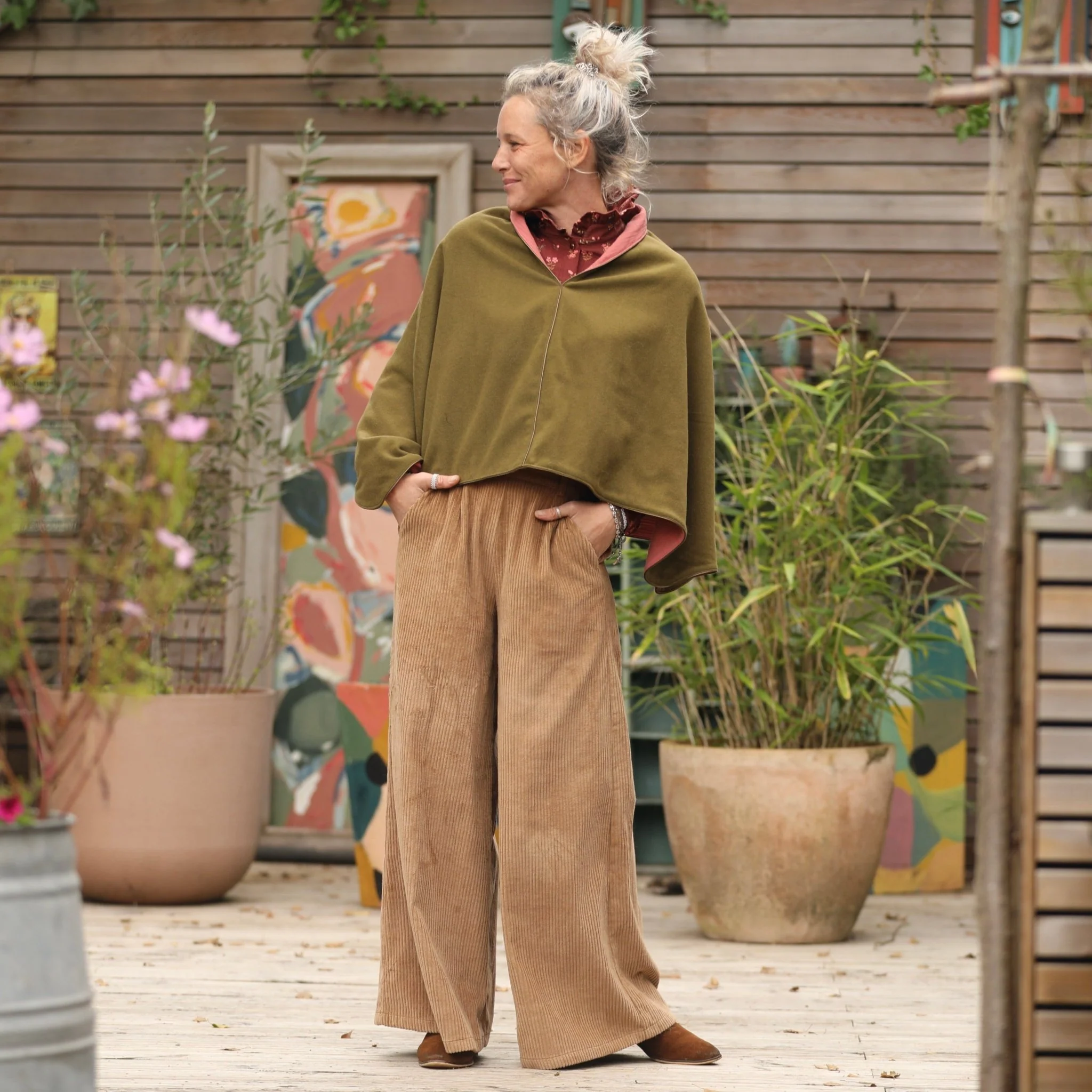 Pantalon César- velours côtelé camel - Image 2