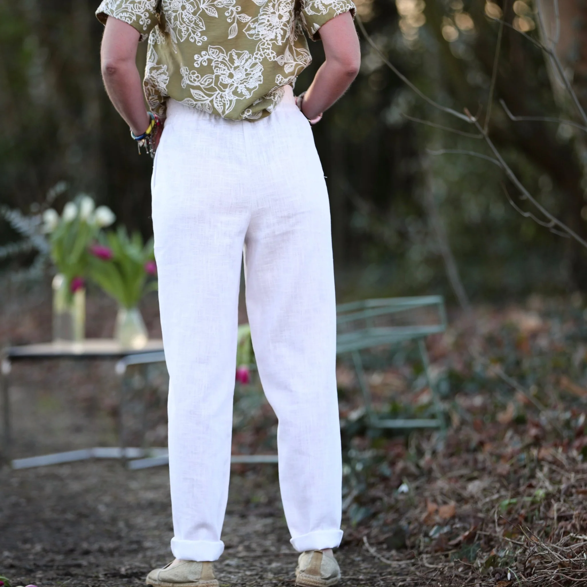 Pantalon Eliot - Lin blanc - Image 7