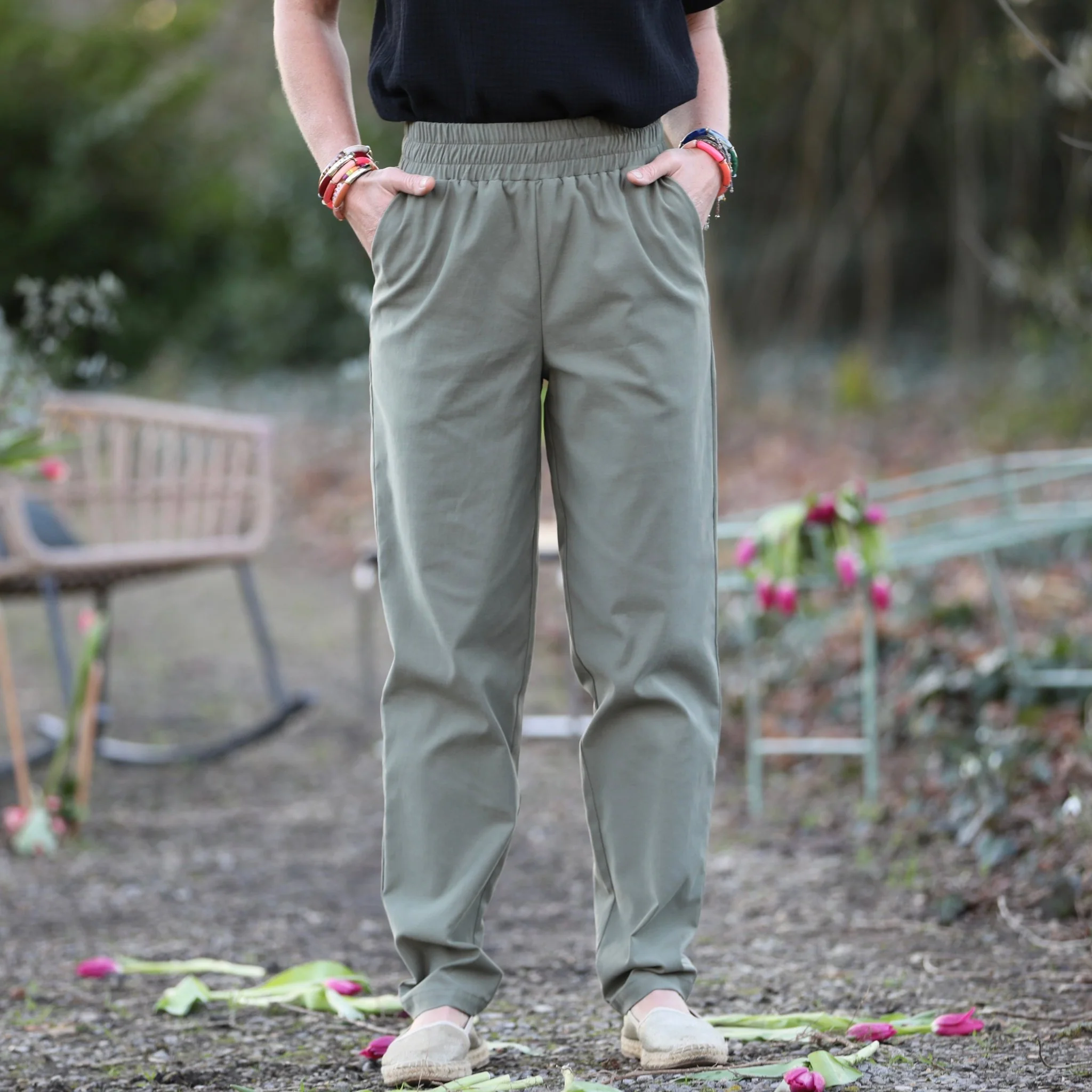 Pantalon Eliot - Sergé kaki - Image 3