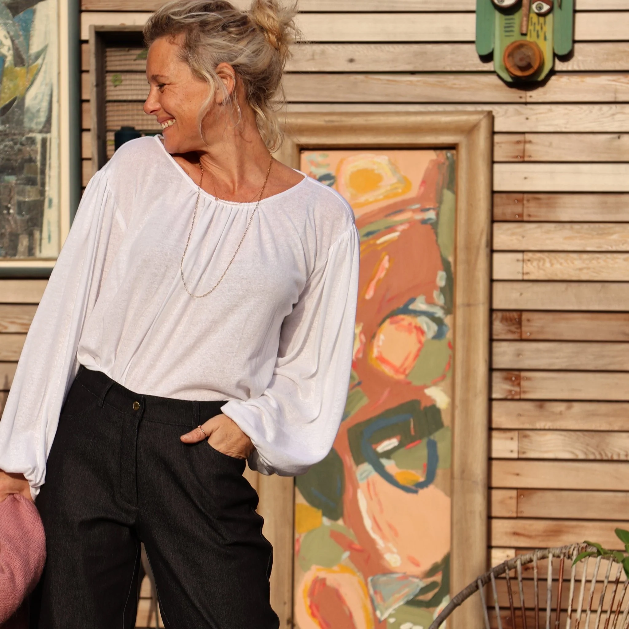 Pantalon Enzo - jean de coton lourd noir - Image 6