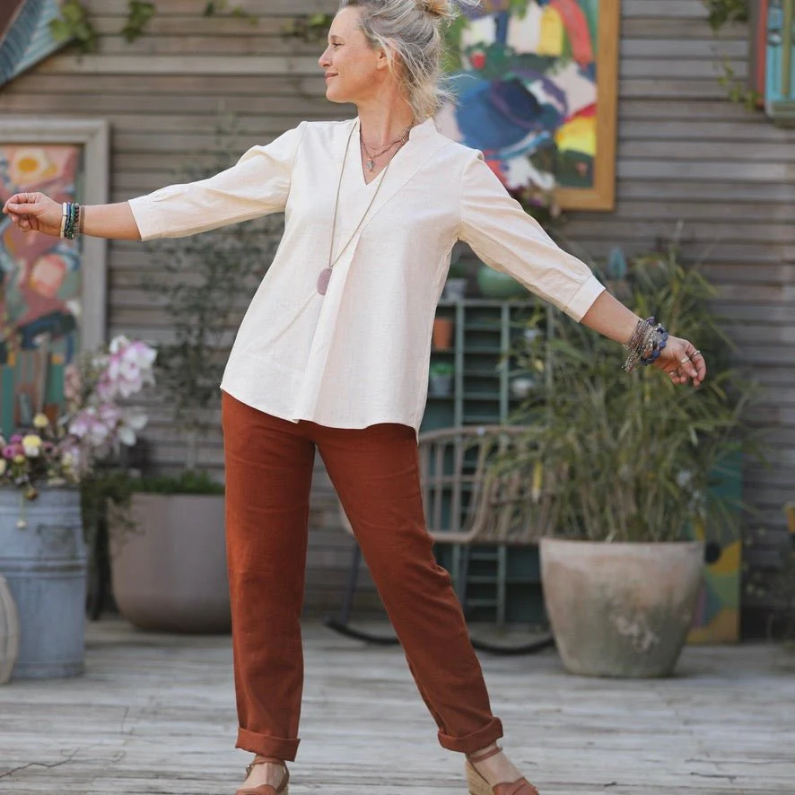 Pantalon Marcus -lin terracotta - Image 5