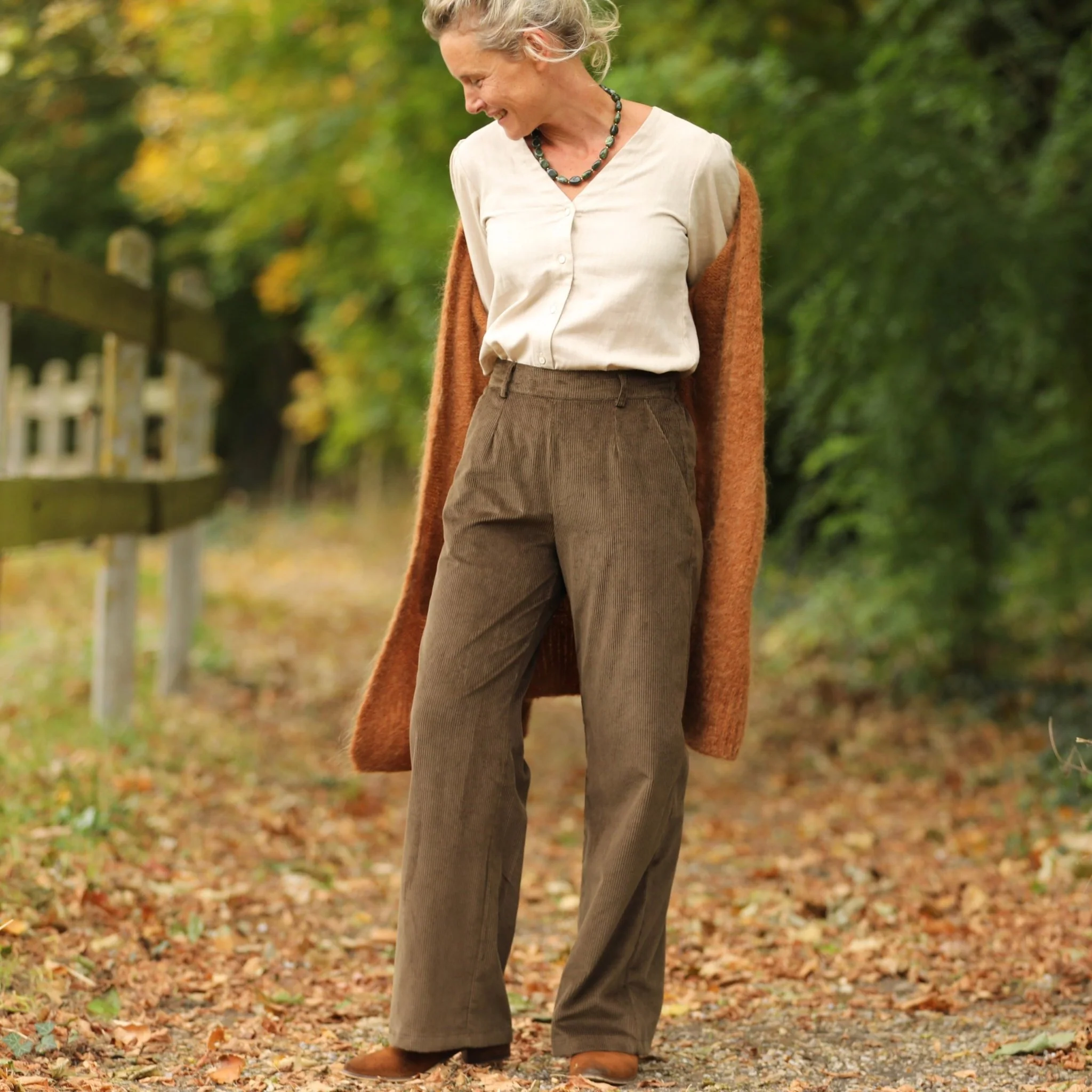 Pantalon Nestor - Velours côtelé moka - Image 7