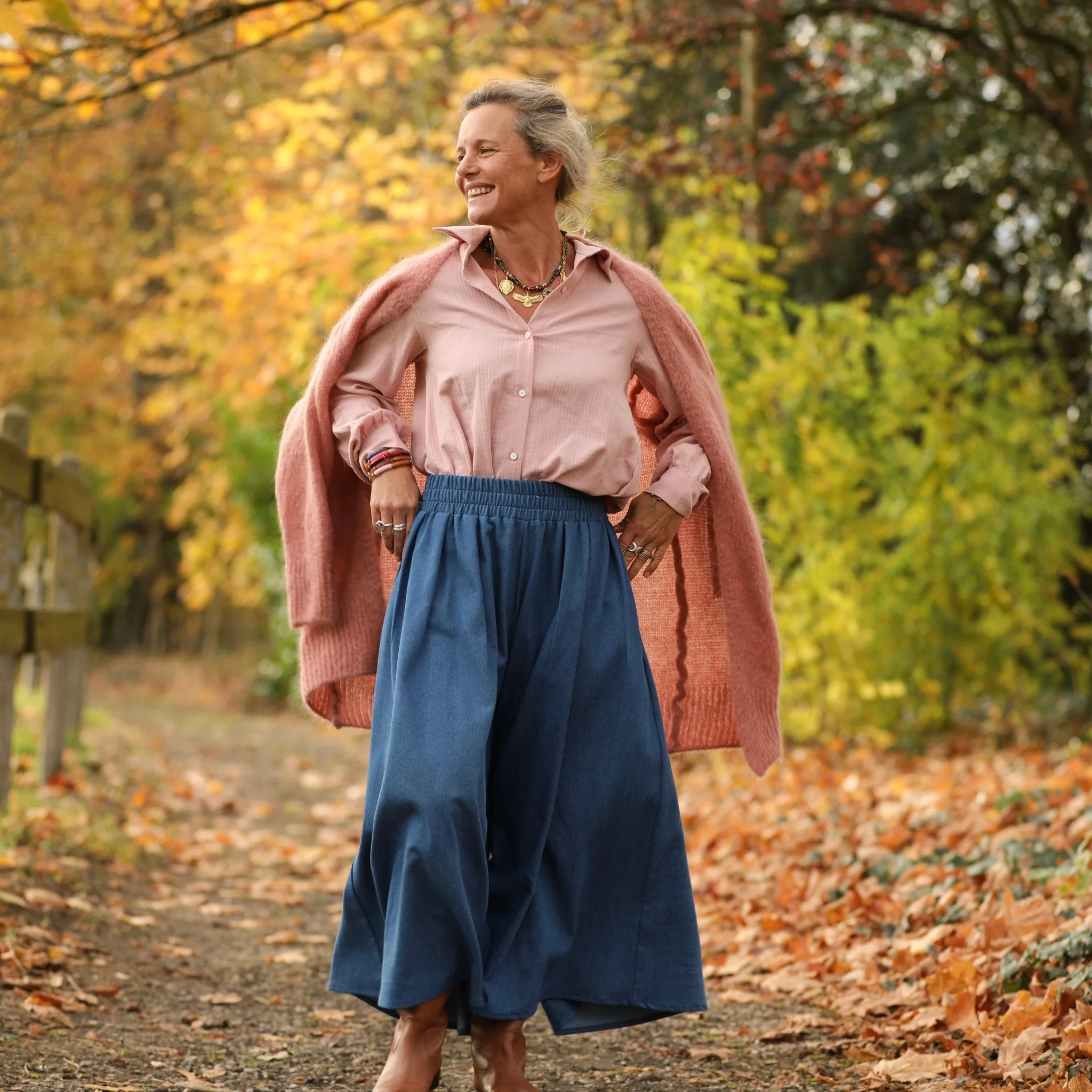 Pantalon Paco - jean de coton bleu - Image 3