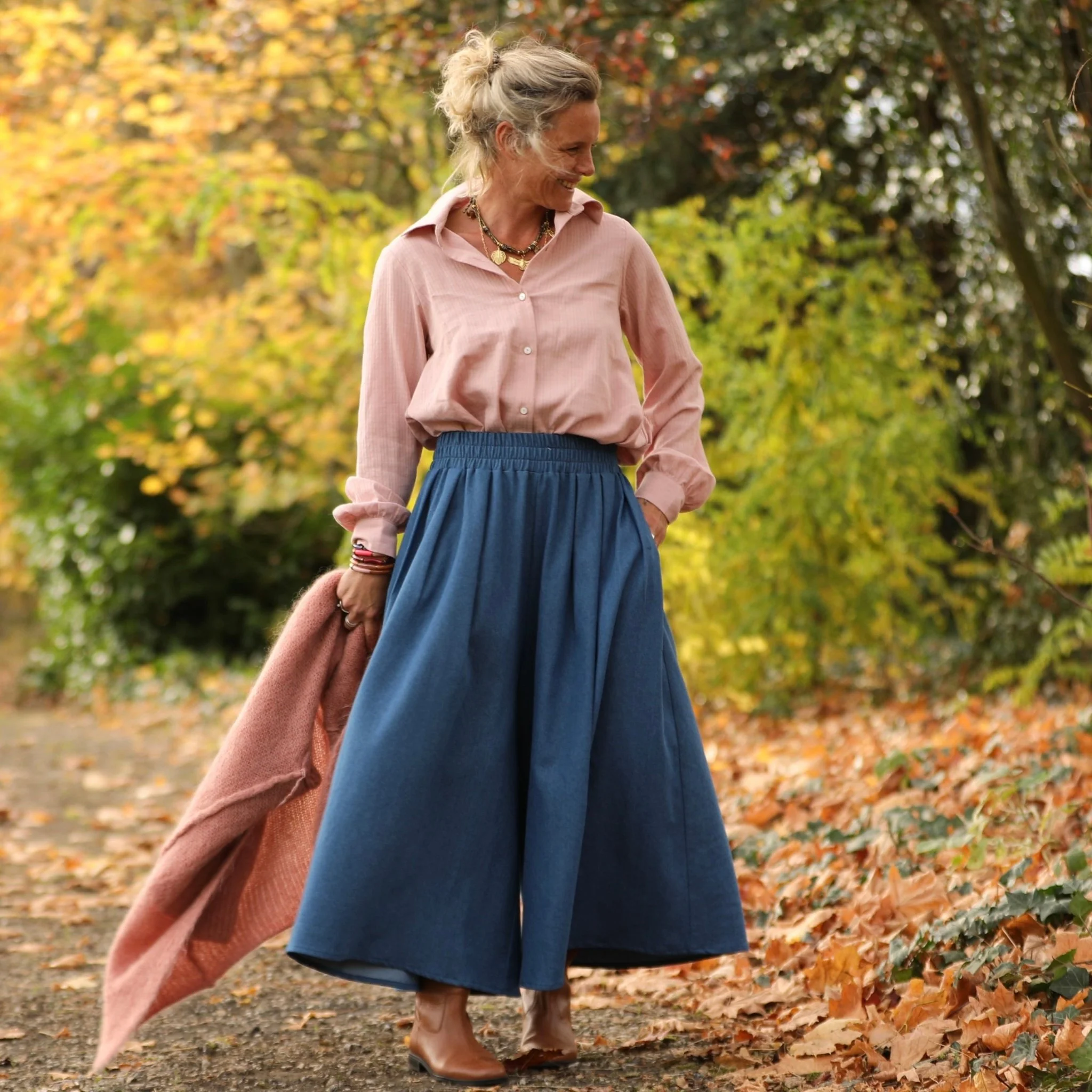 Pantalon Paco - jean de coton bleu - Image 5