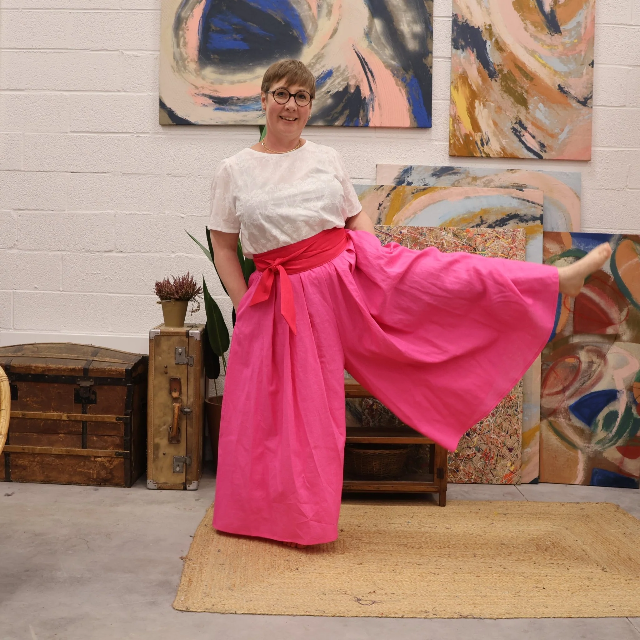 Pantalon Paco - lin fushia - Image 2