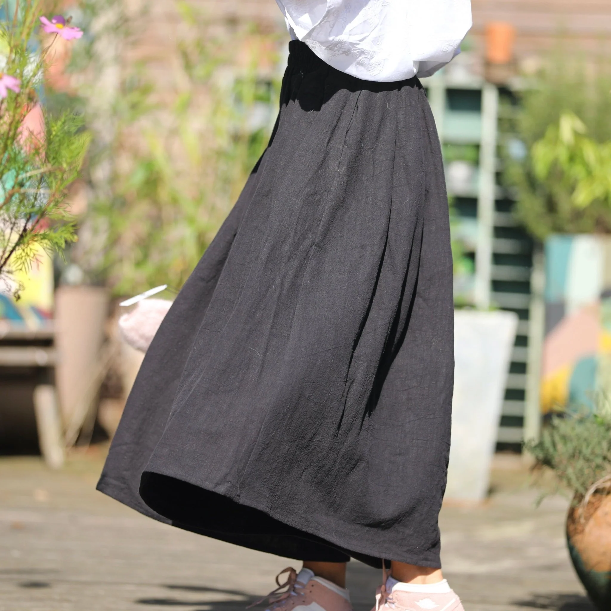 Pantalon Paco - lin stone wash noir - Image 8