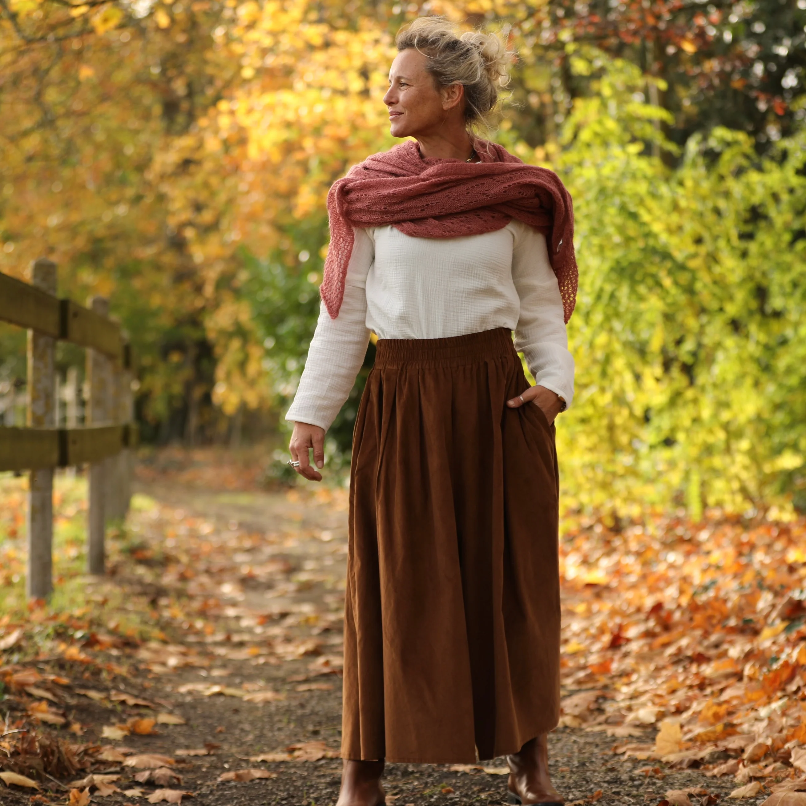 Pantalon Paco - velours milleraies camel - Image 3