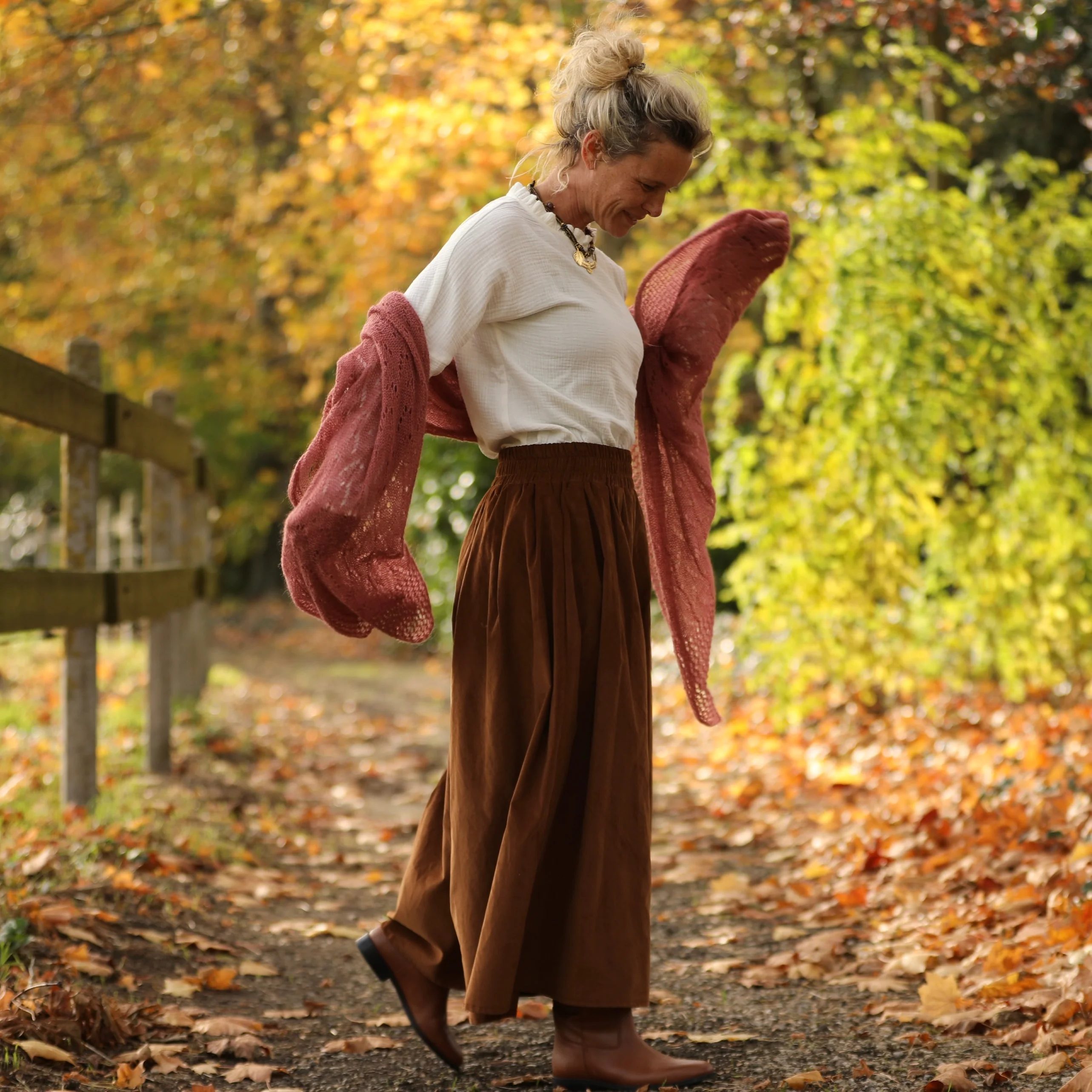 Pantalon Paco - velours milleraies camel - Image 7