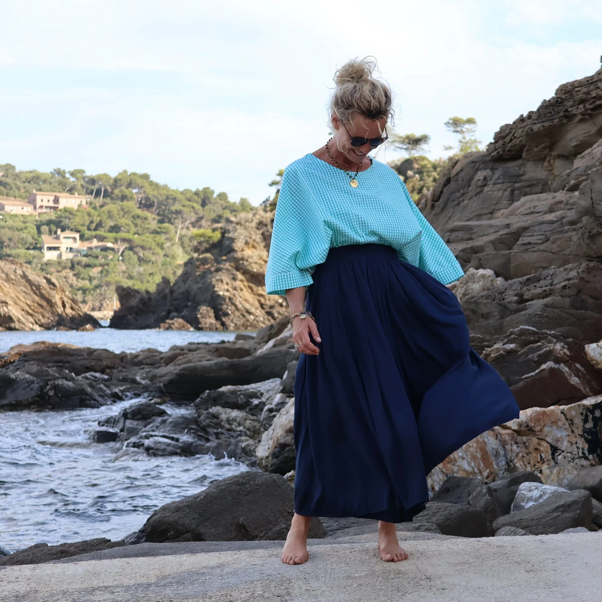 Pantalon Paco - sergé de viscose bleu marine - Image 5