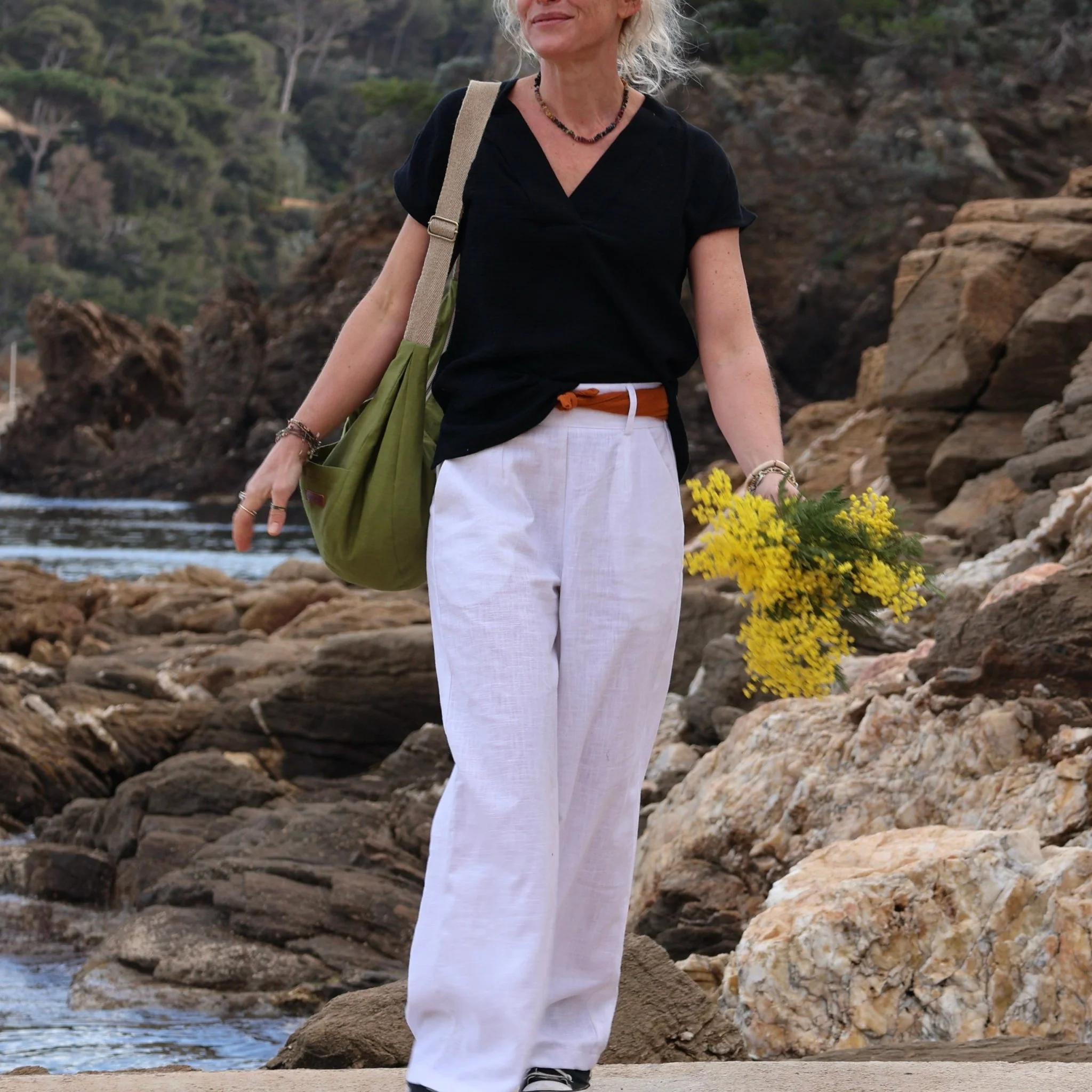 Pantalon Tom - lin blanc - Image 8