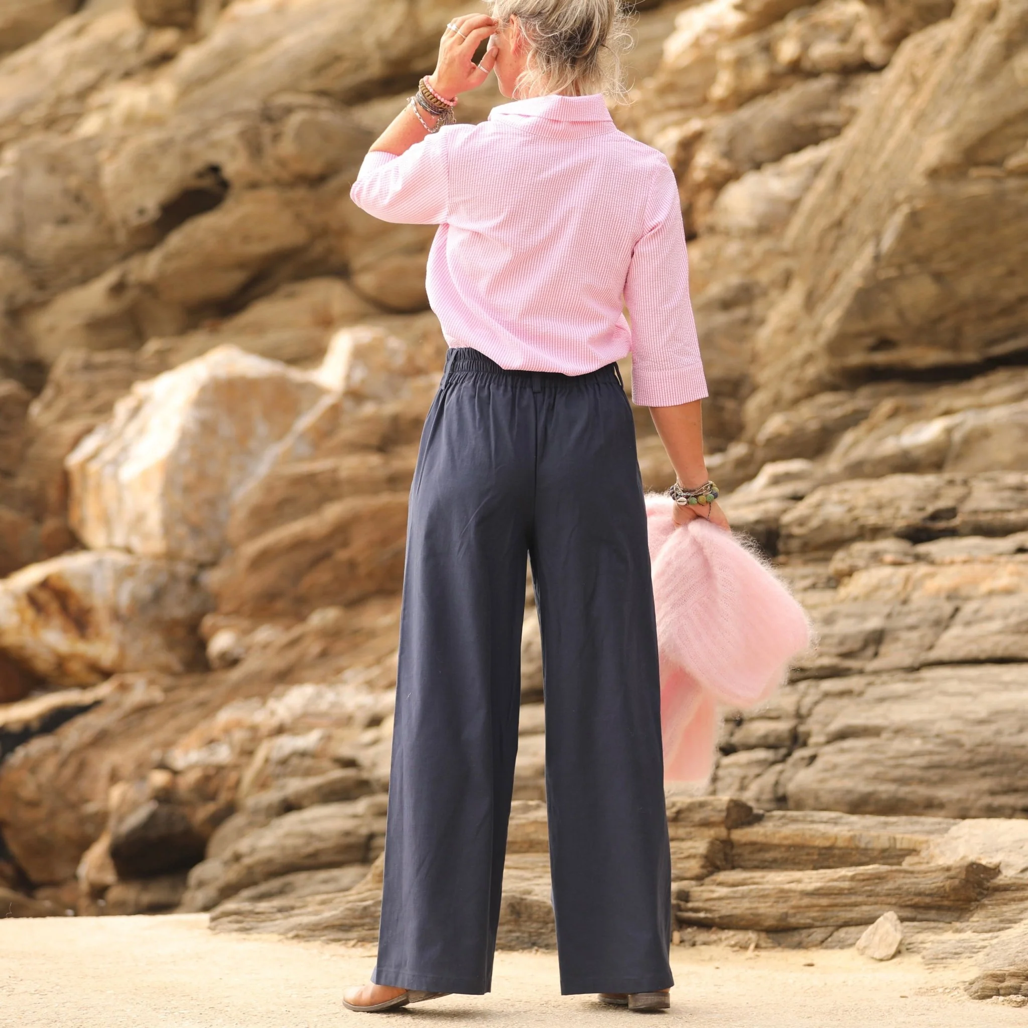 Pantalon Tom - sergé marine - Image 3