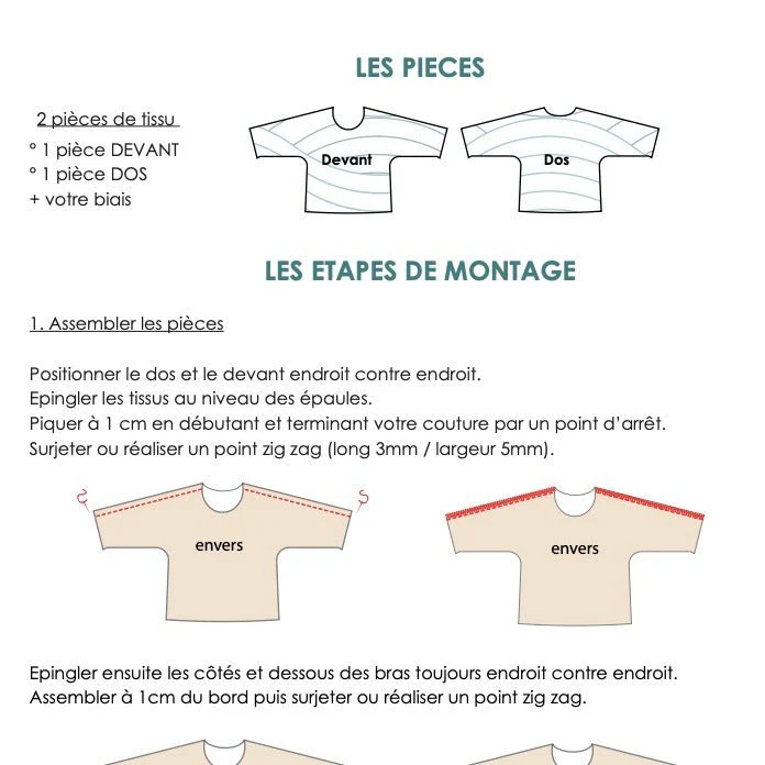 Patron PDF blouse Yumi - Image 2