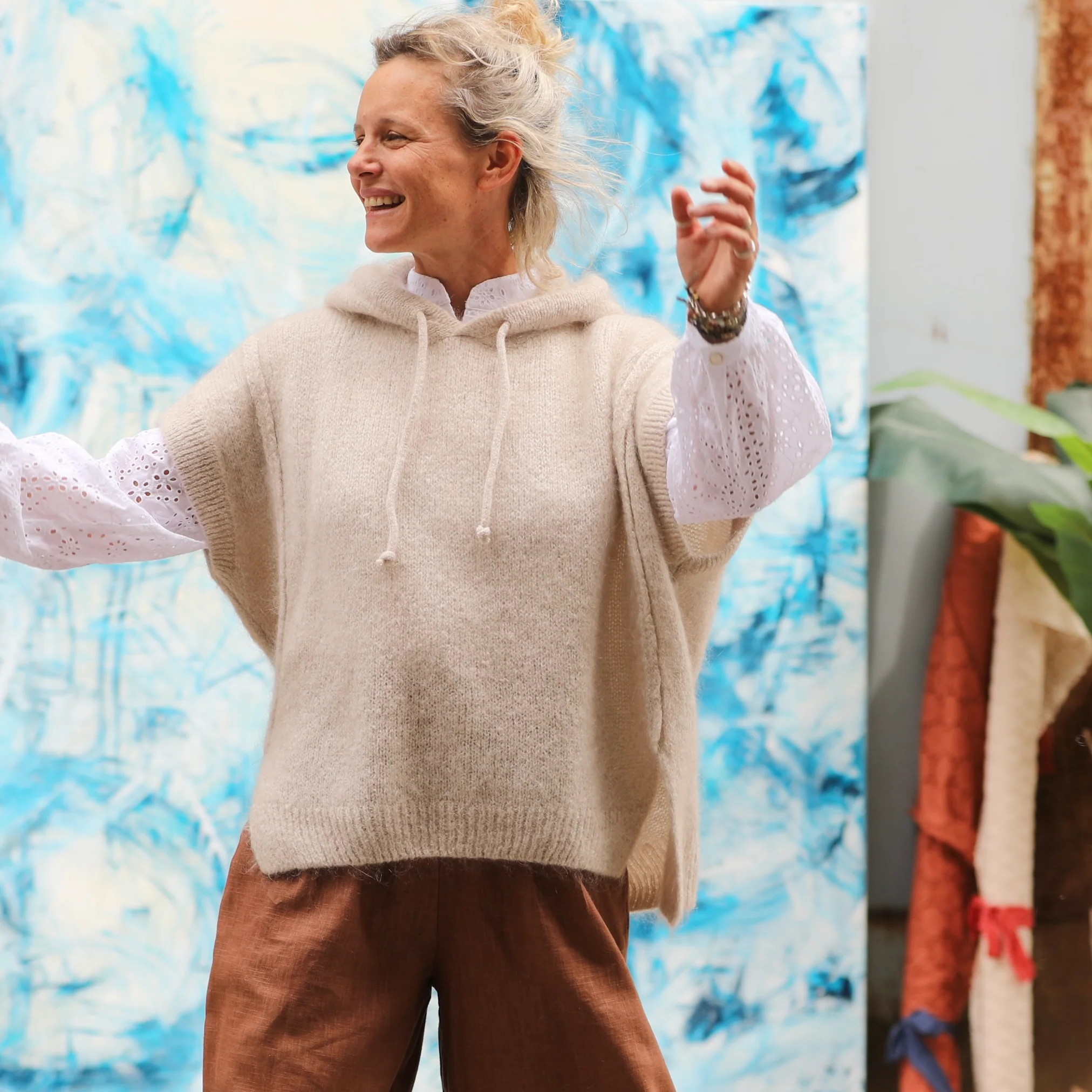 Pull capuche Calypso - ficelle - Image 15