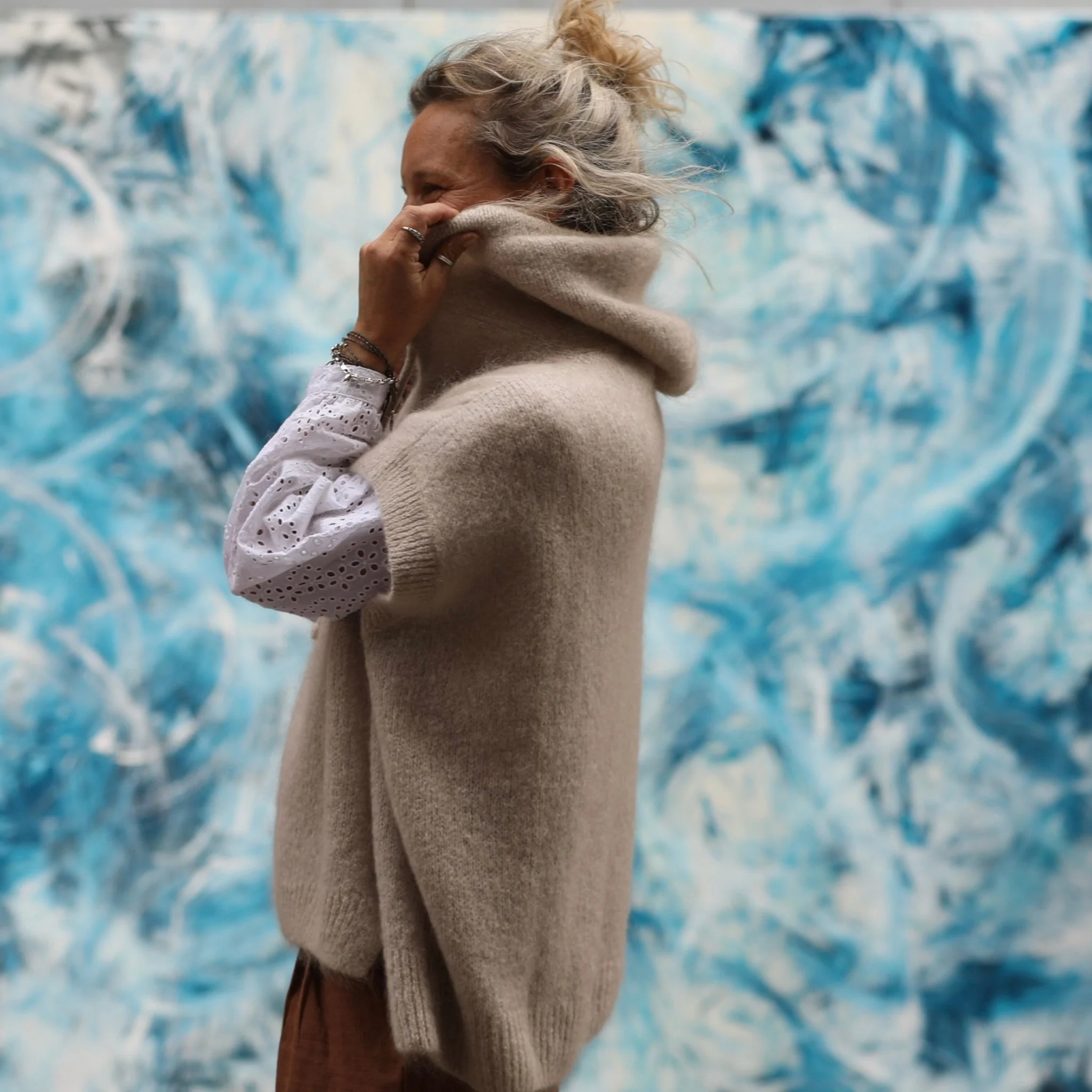 Pull capuche Calypso - ficelle - Image 7