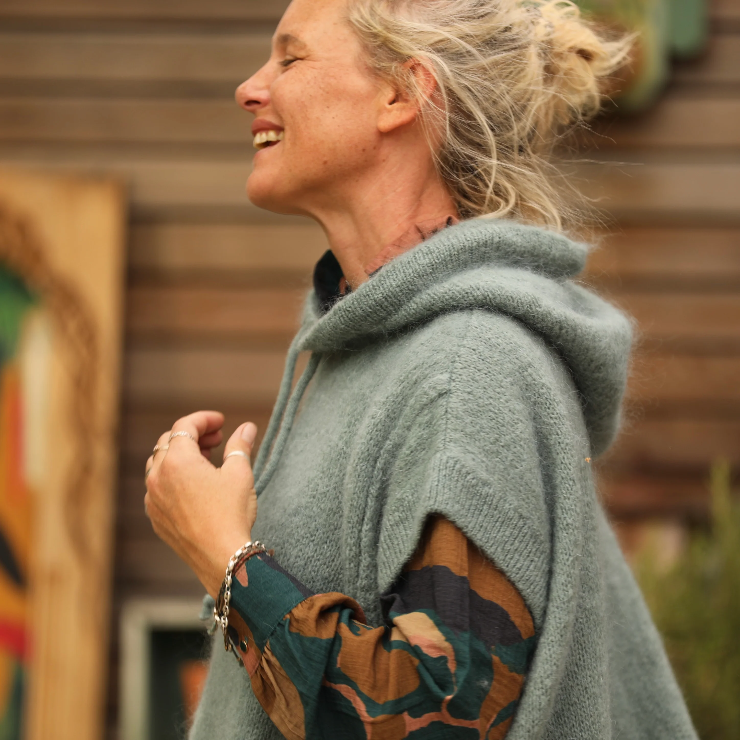 Pull capuche Calypso - Vert eucalyptus - Image 6