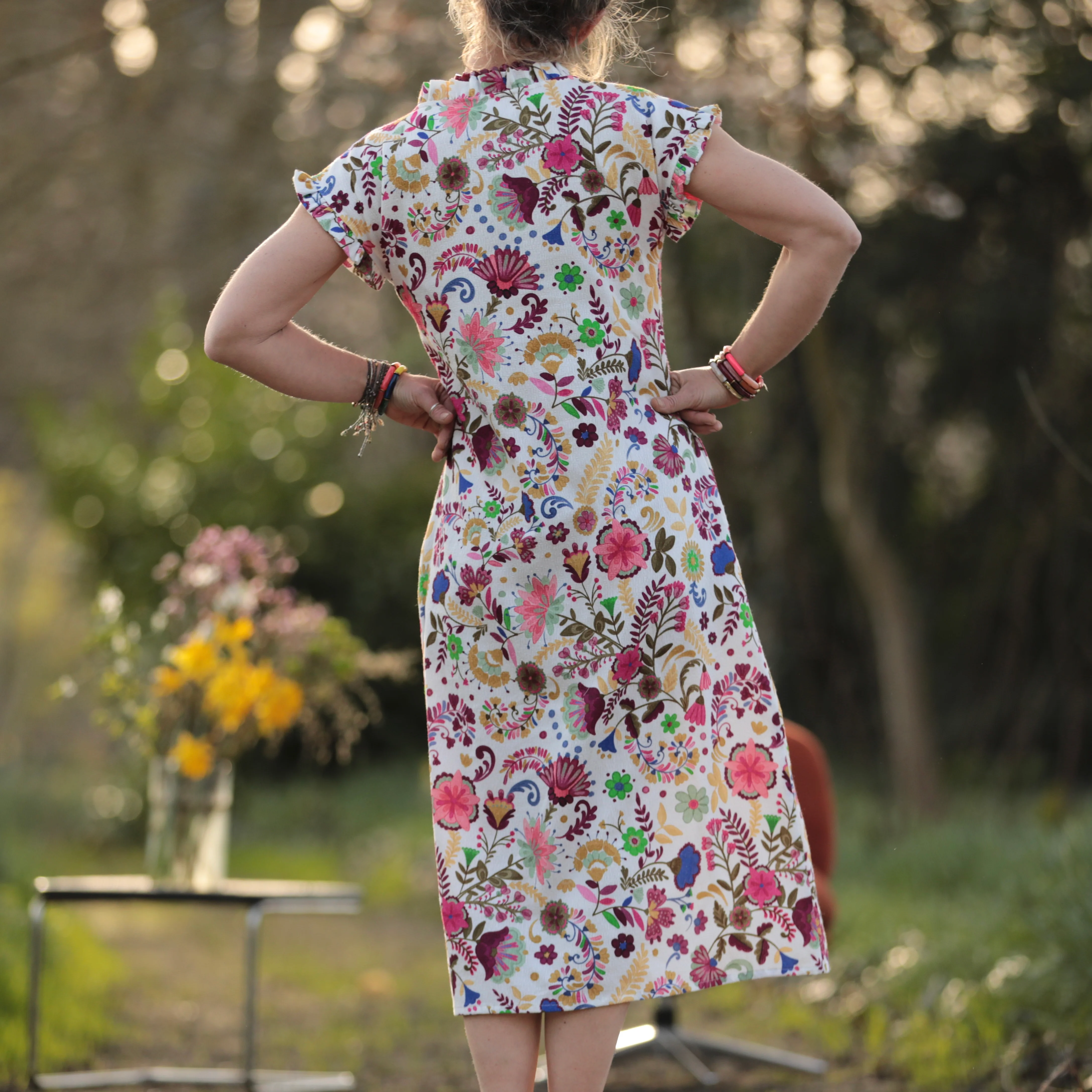 Robe Acacia - armuré de coton "Herbier Enchanté" - Image 3