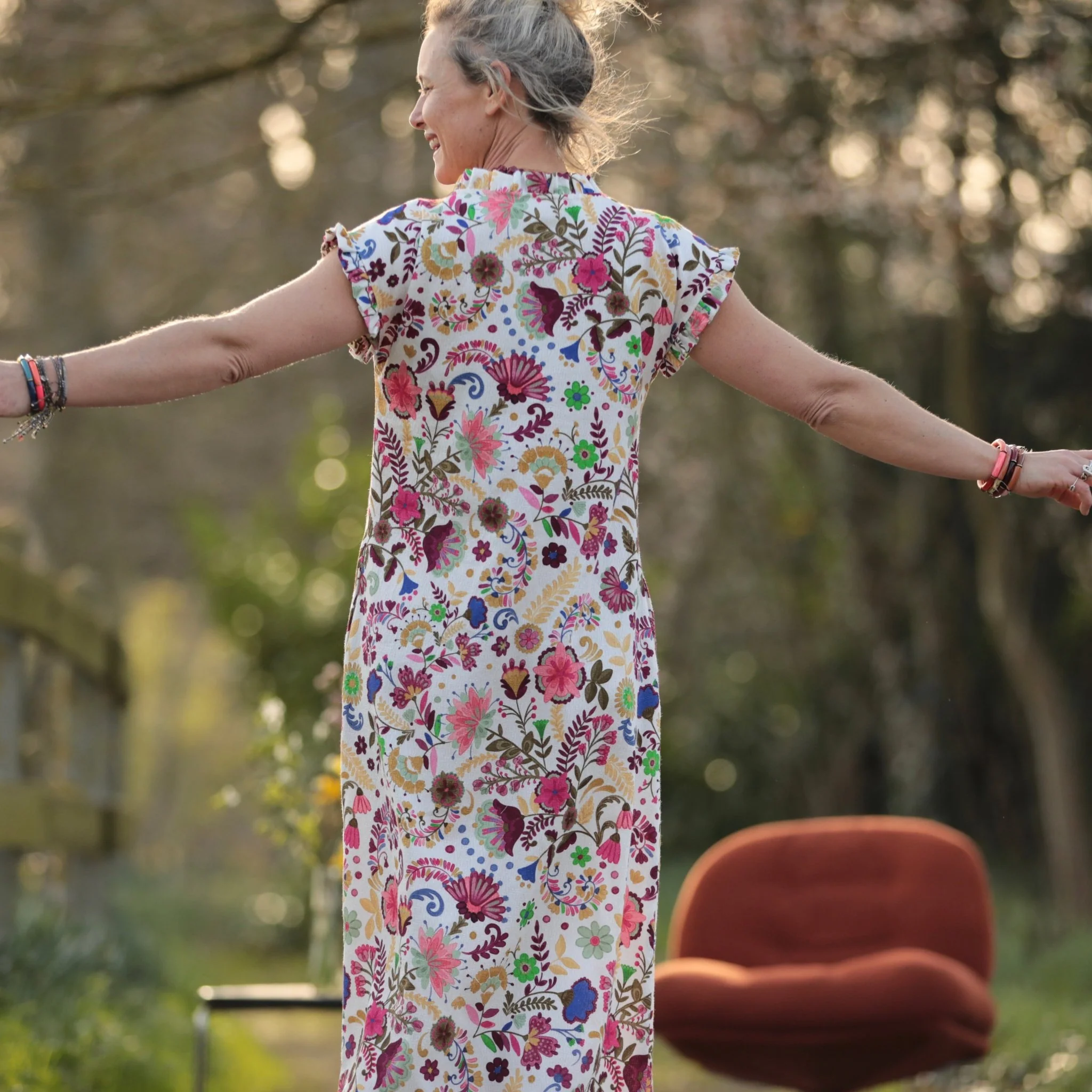 Robe Acacia - armuré de coton "Herbier Enchanté" - Image 5