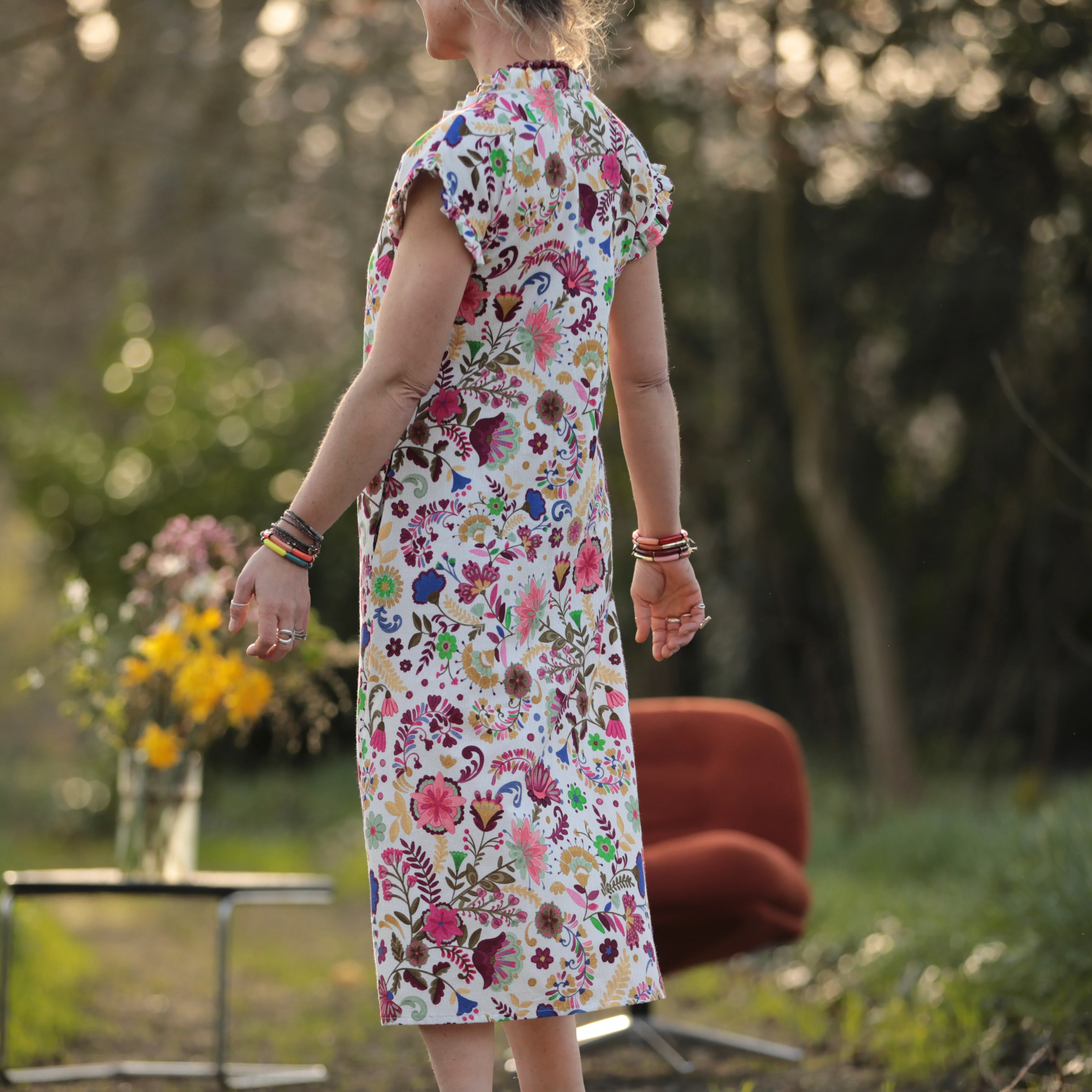 Robe Acacia - armuré de coton "Herbier Enchanté" - Image 9