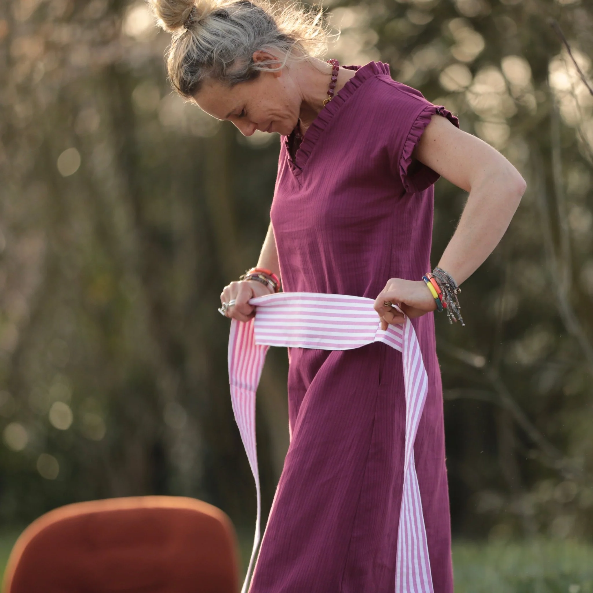 Robe Acacia – Armuré de coton raisin - Image 4