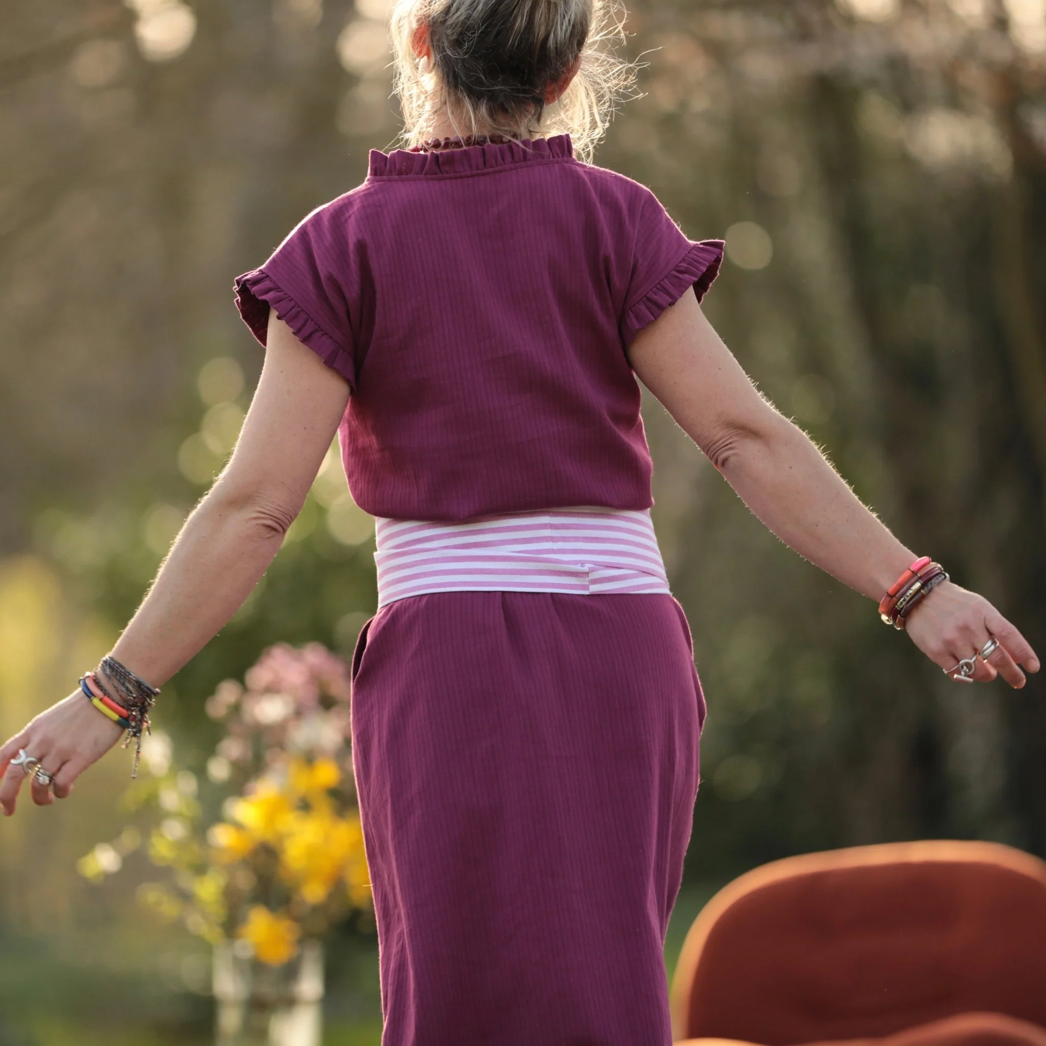 Robe Acacia – Armuré de coton raisin - Image 6