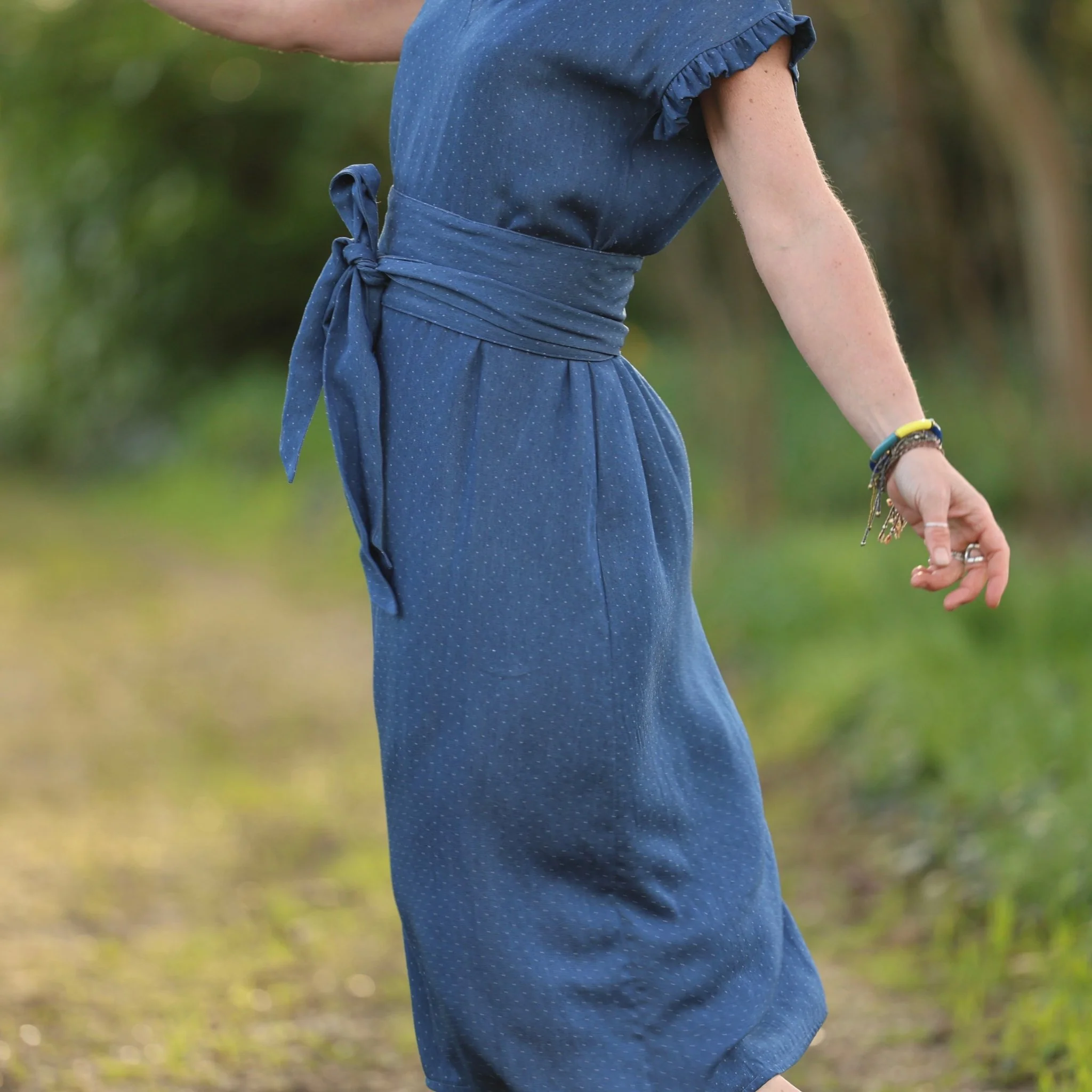 Robe Acacia – jean lyocell bleu plumetis - Image 4