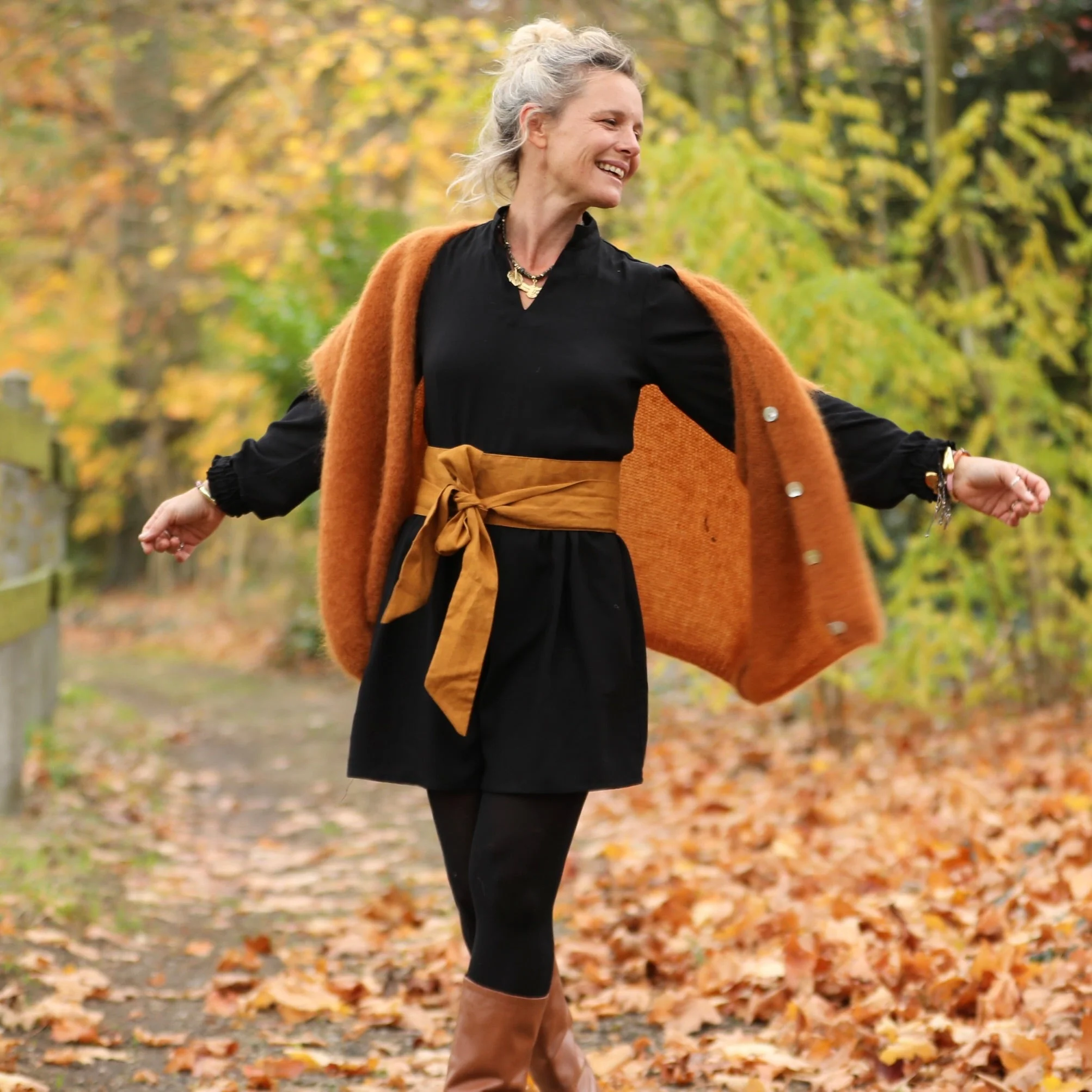 Robe Allegra - viscose noire - Image 18