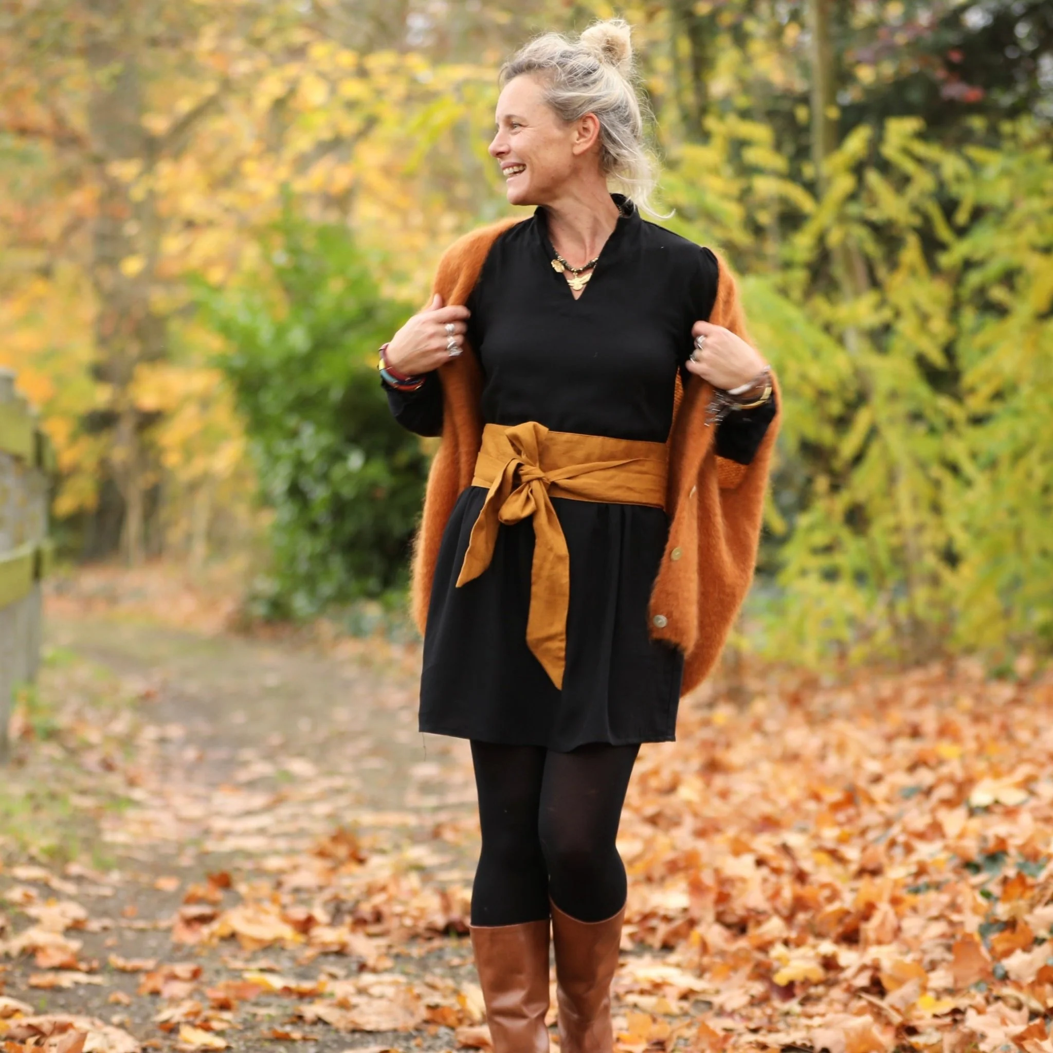 Robe Allegra - viscose noire - Image 19