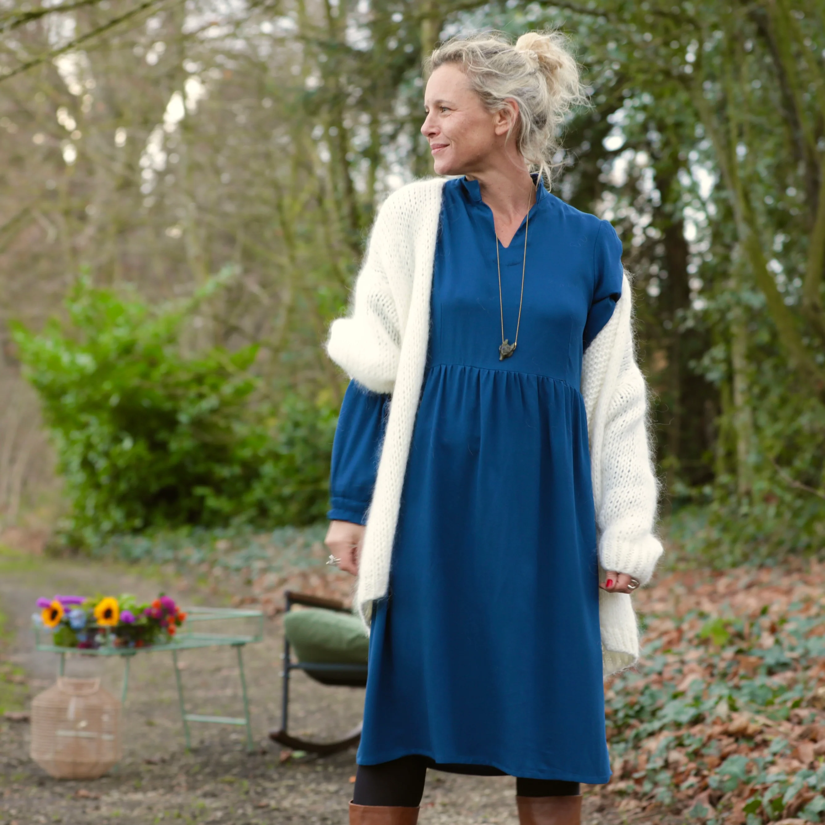 Robe Allegra - viscose canard - Image 4