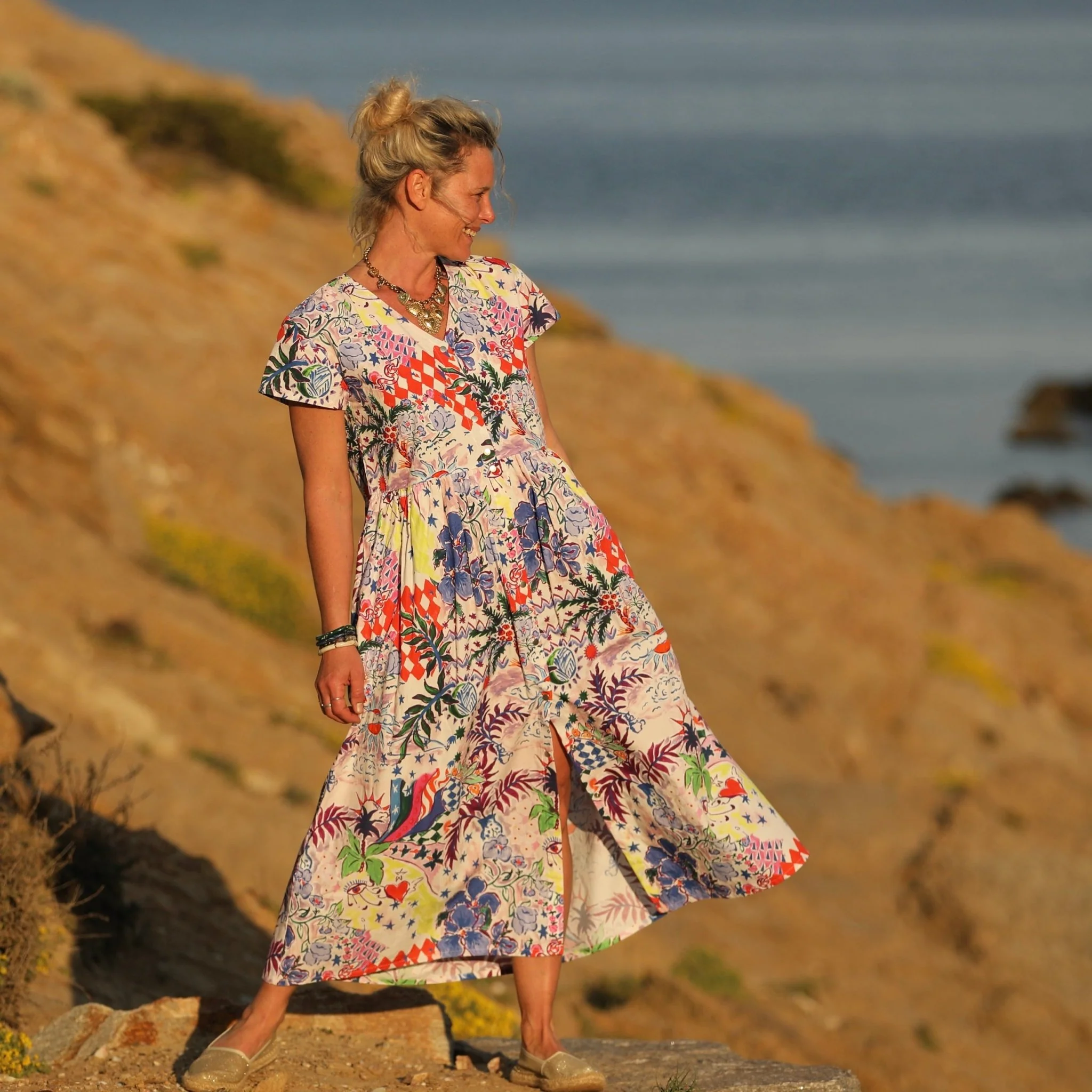 Robe Amélia popeline de coton Portofino - Image 3