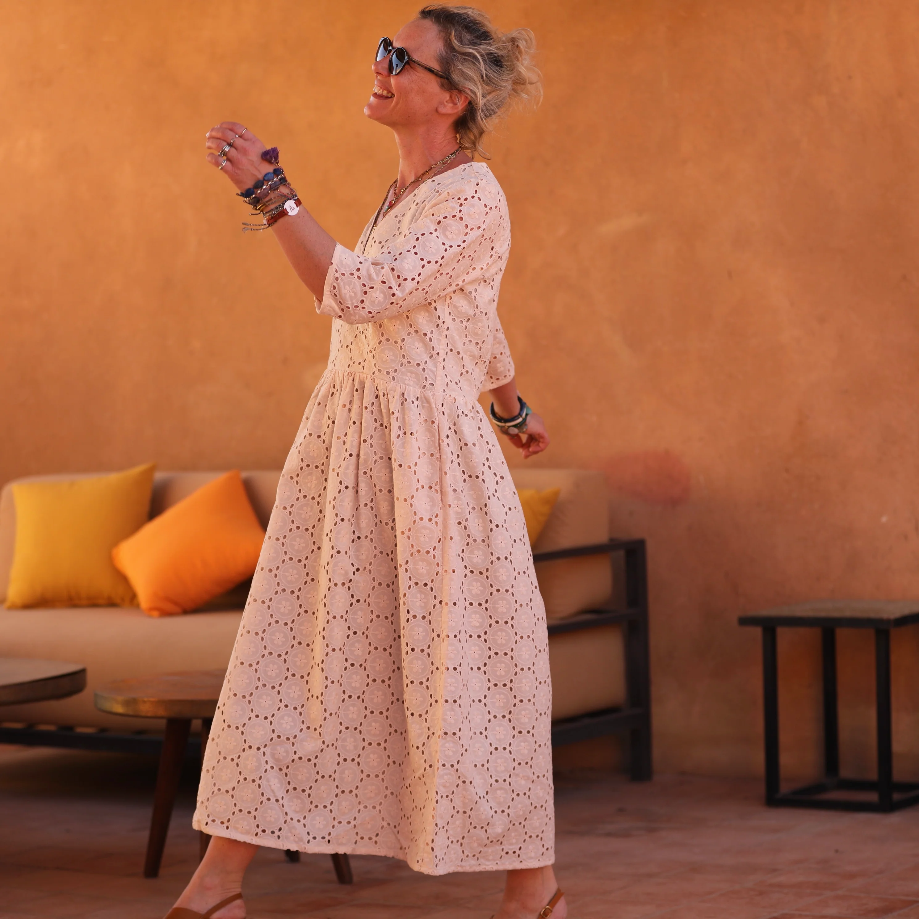 Robe Anastasia brodée ivoire - Image 7