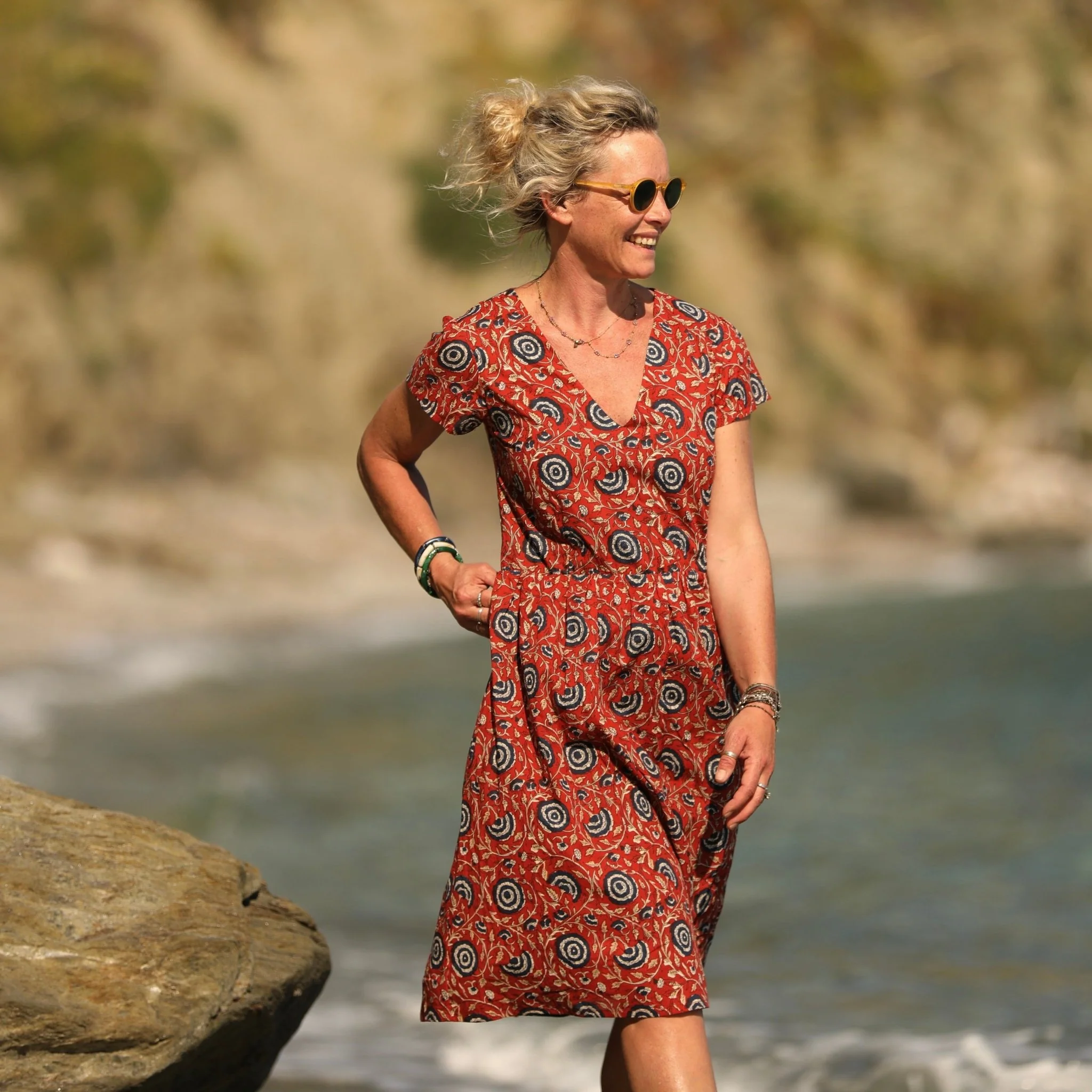 Robe Anastasia midi voile de coton Anaya - Image 6