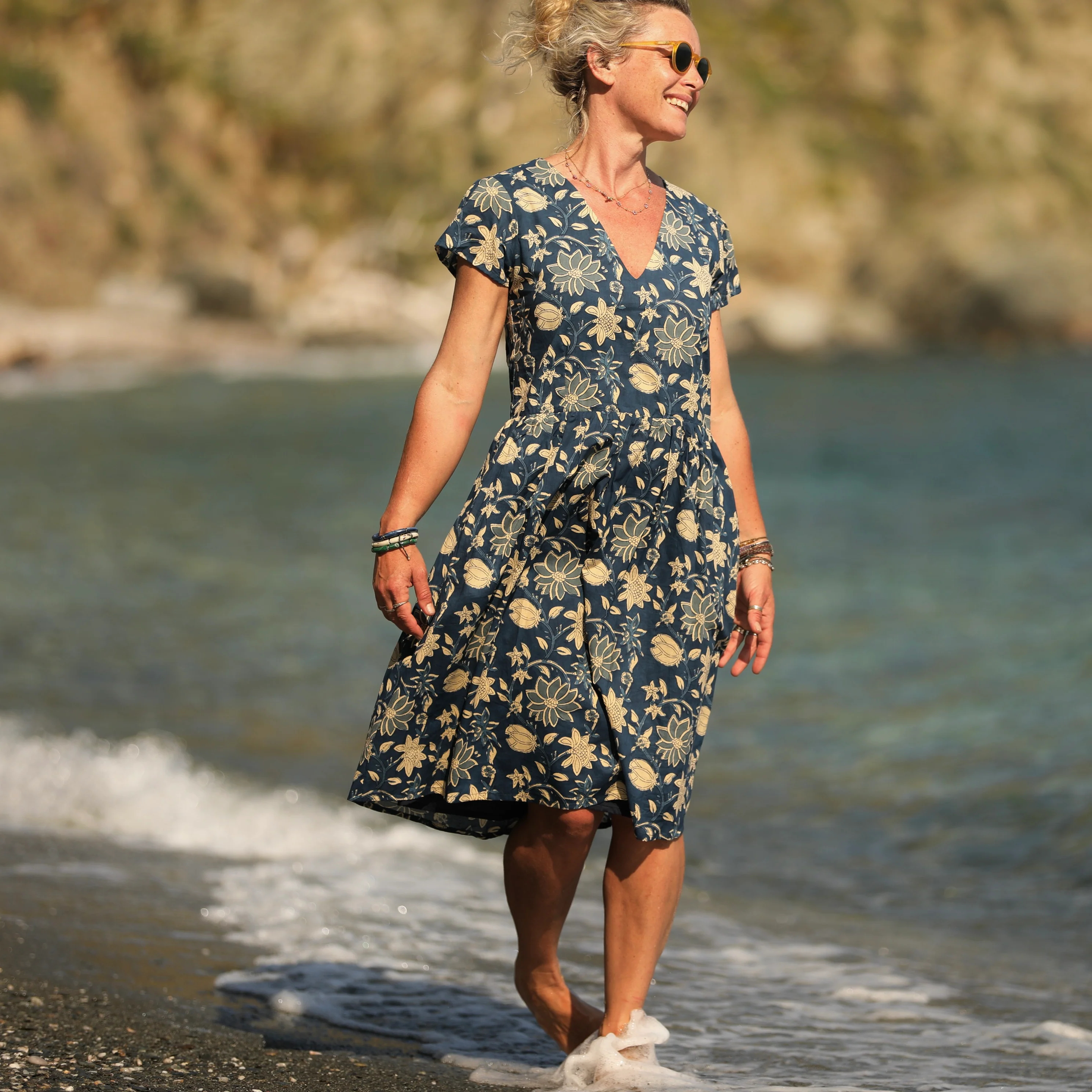 Robe Anastasia midi voile de coton Neela - Image 4