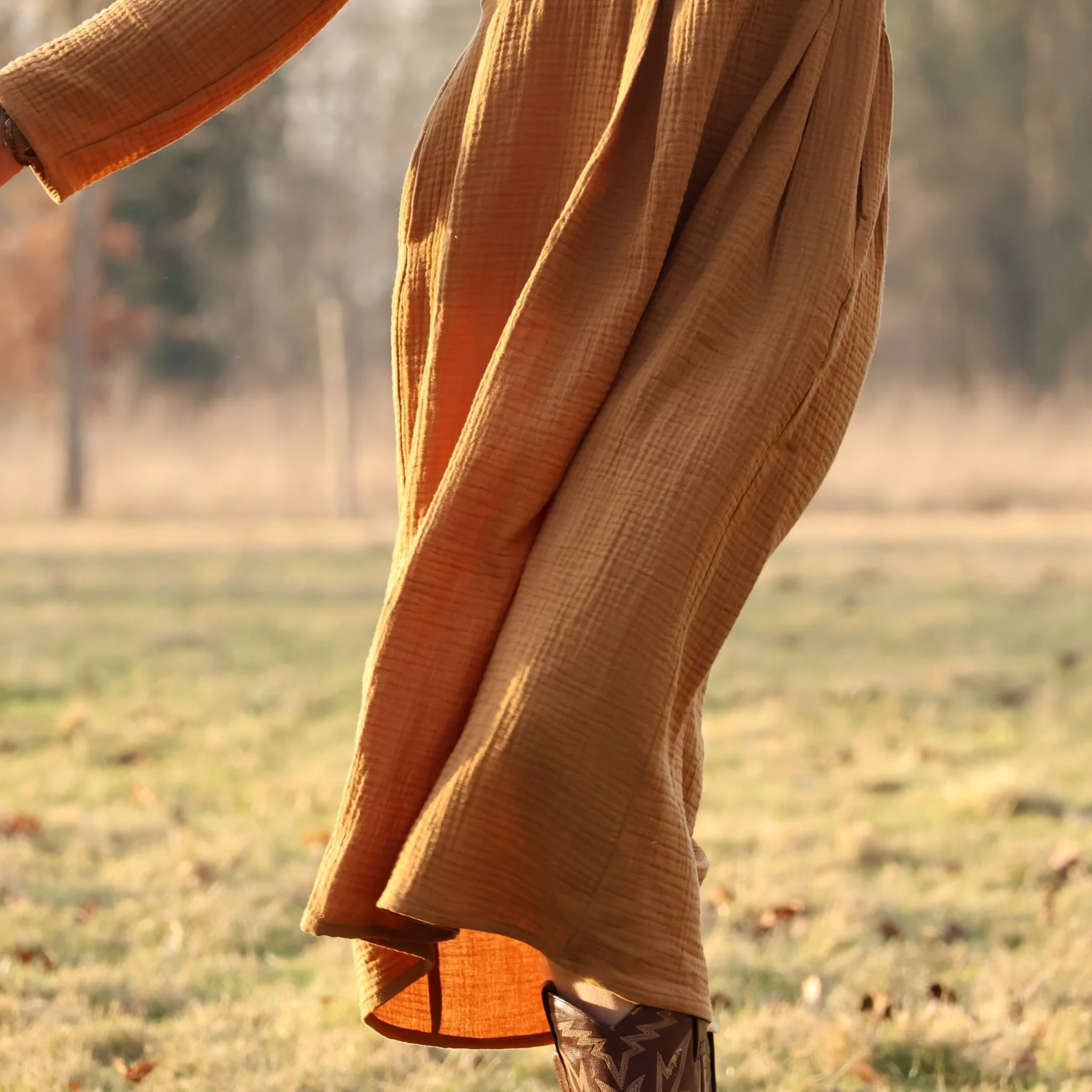 Robe Aria - double gaze de coton cassonade - Image 5