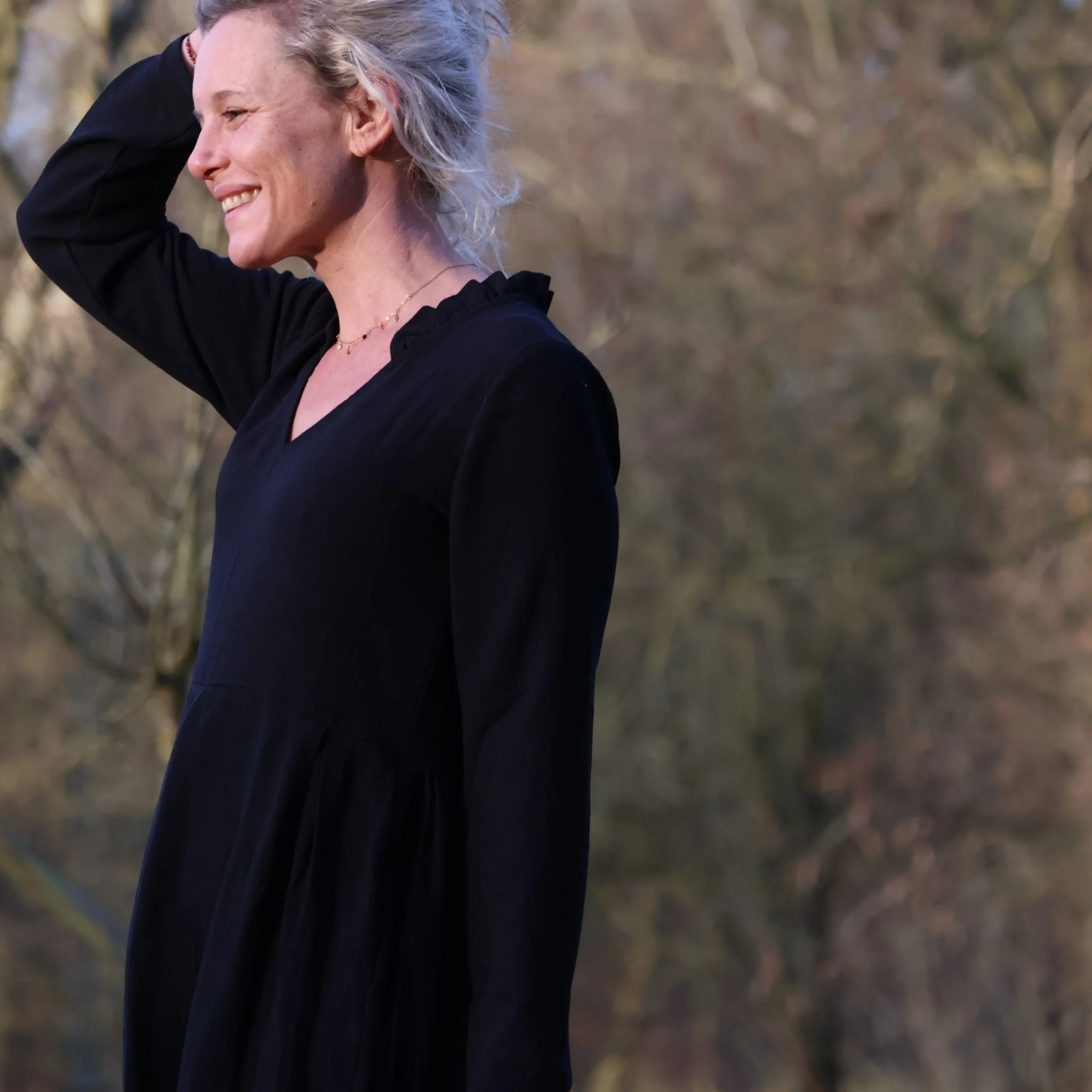 Robe Aria - viscose/lin noire - Image 7