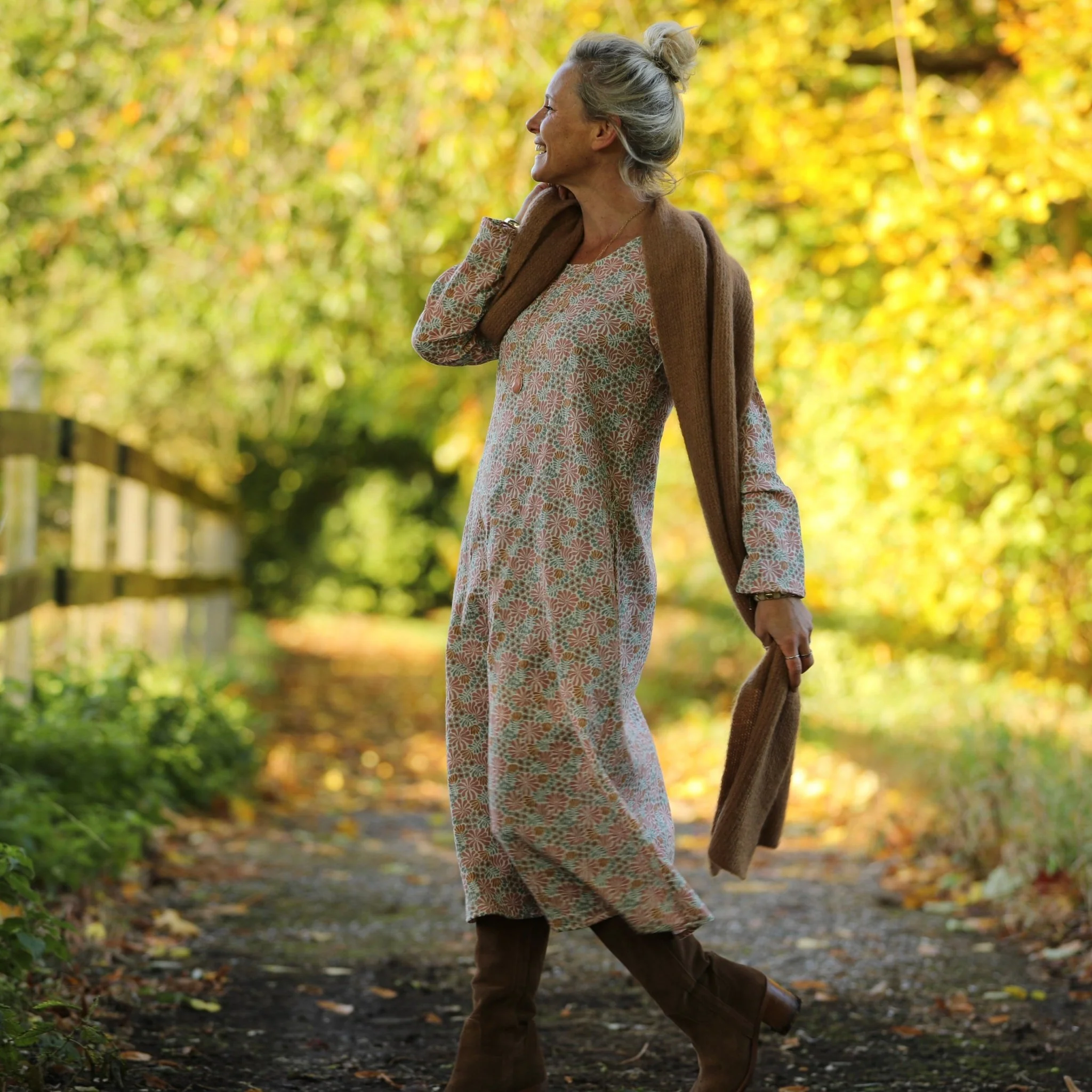 Robe Armande – double gaze de coton fleurie Rosalie - Image 4