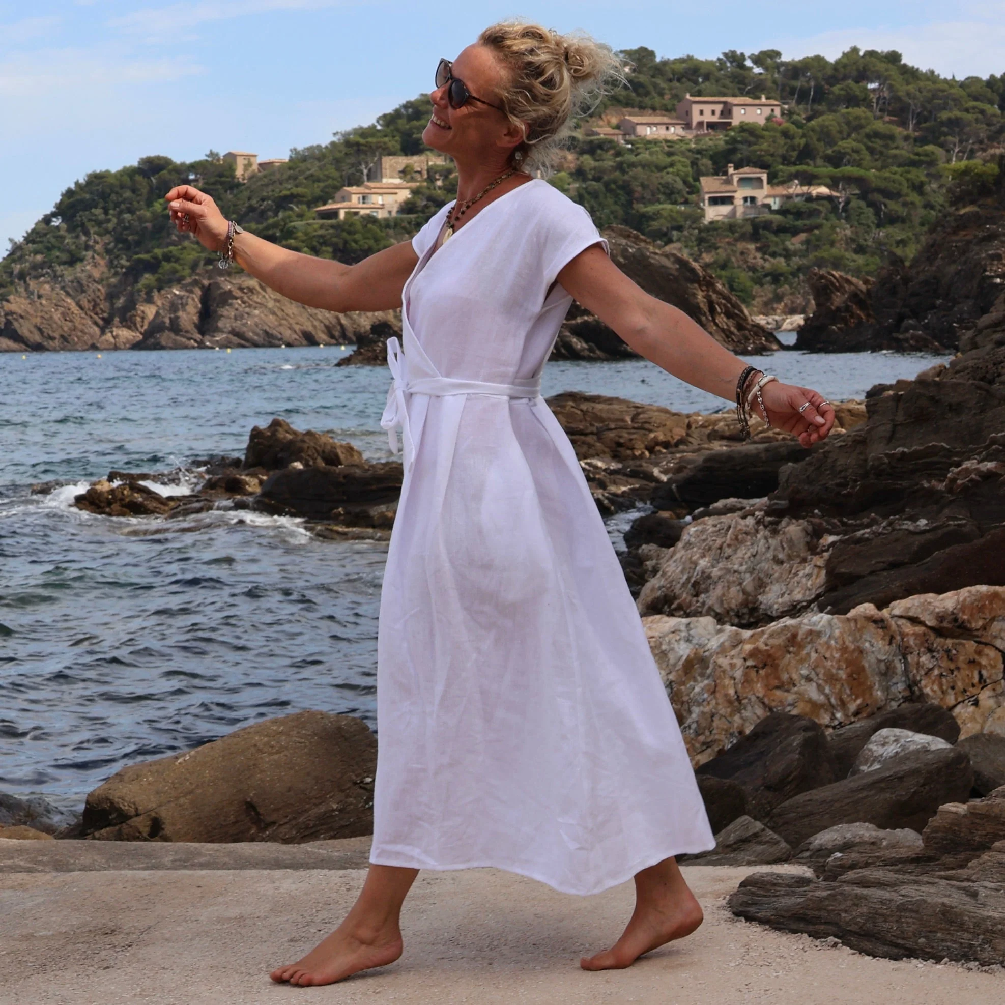 Robe Athéna - lin blanc - Image 6