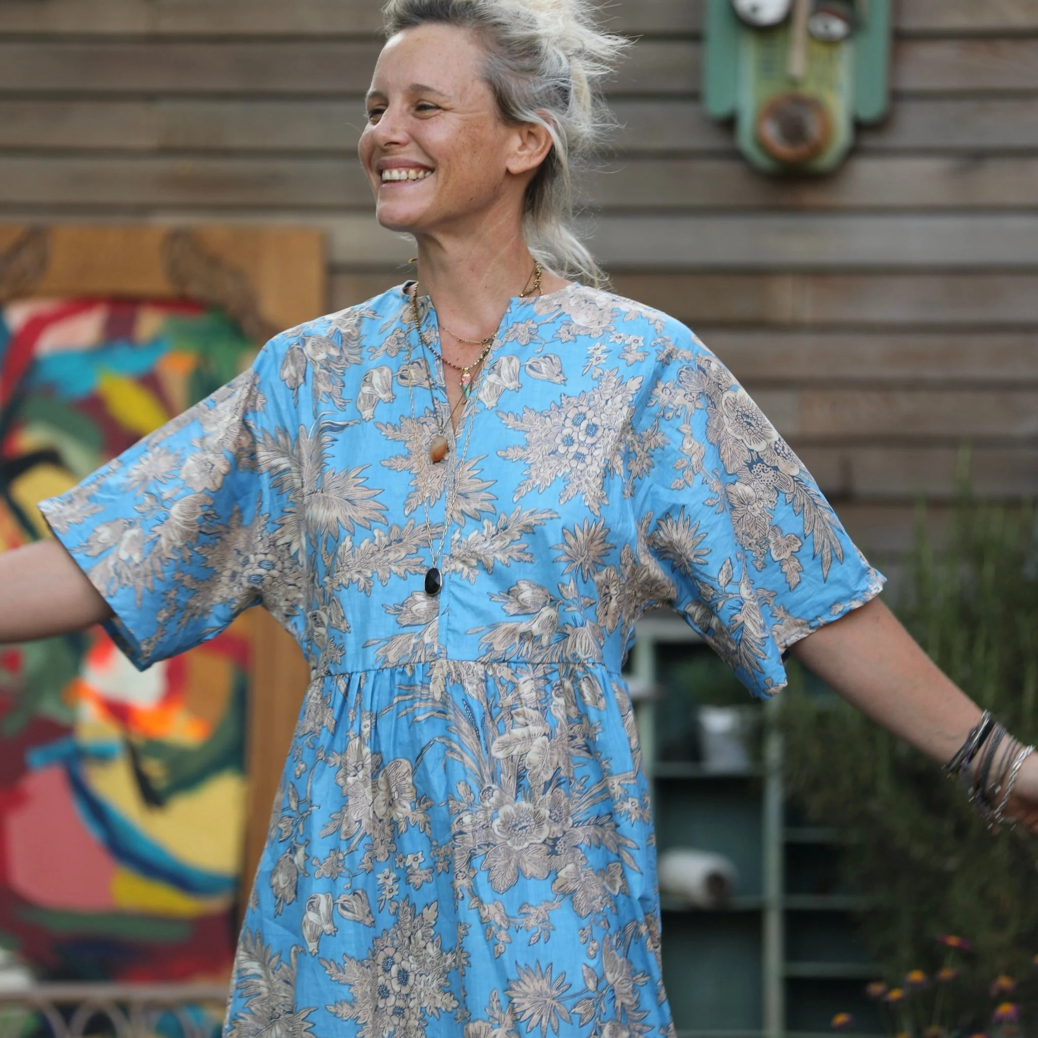 Robe Capucine - imprimé "Ciel vibrant" - Image 7