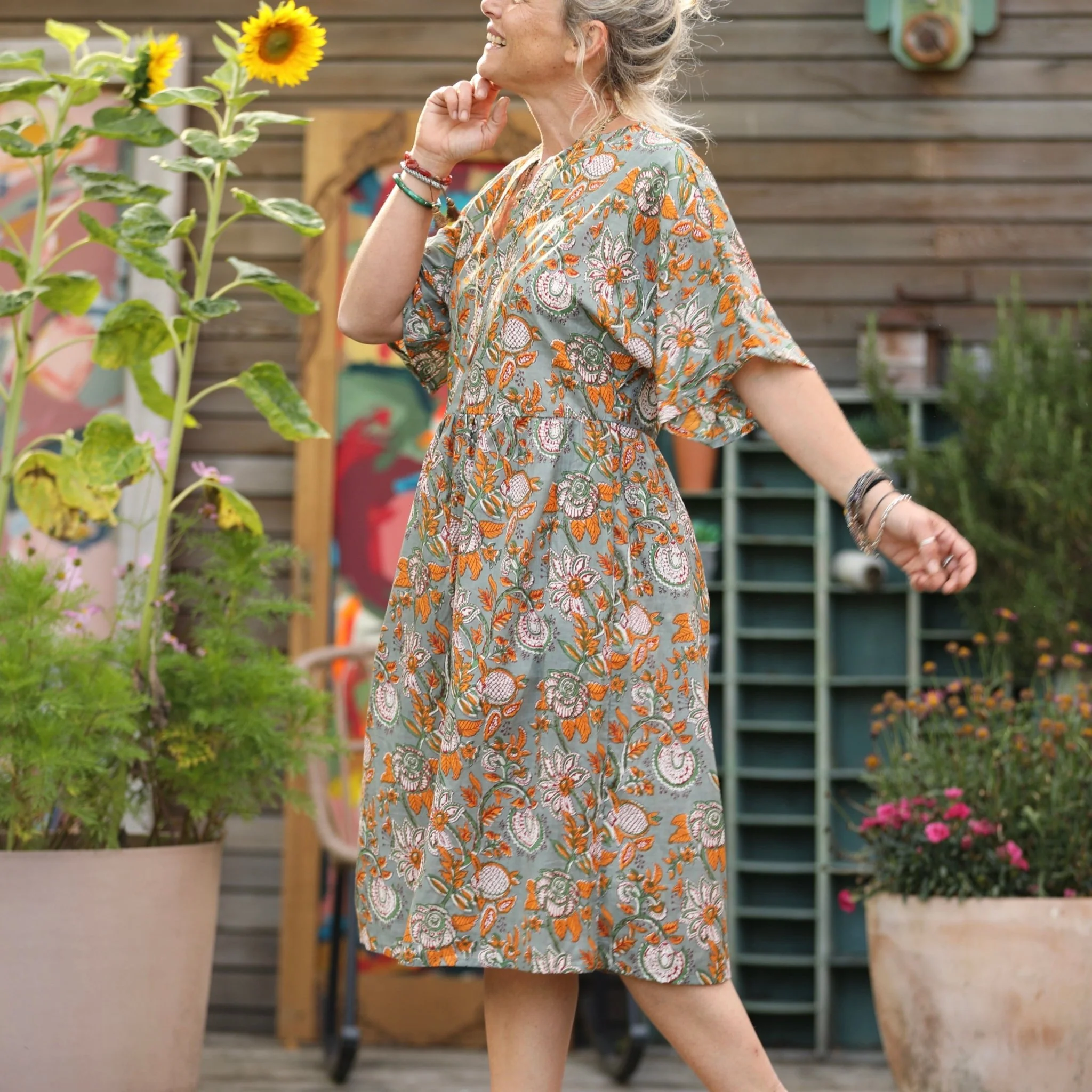 Robe Capucine - imprimé "Jardin secret" - Image 6