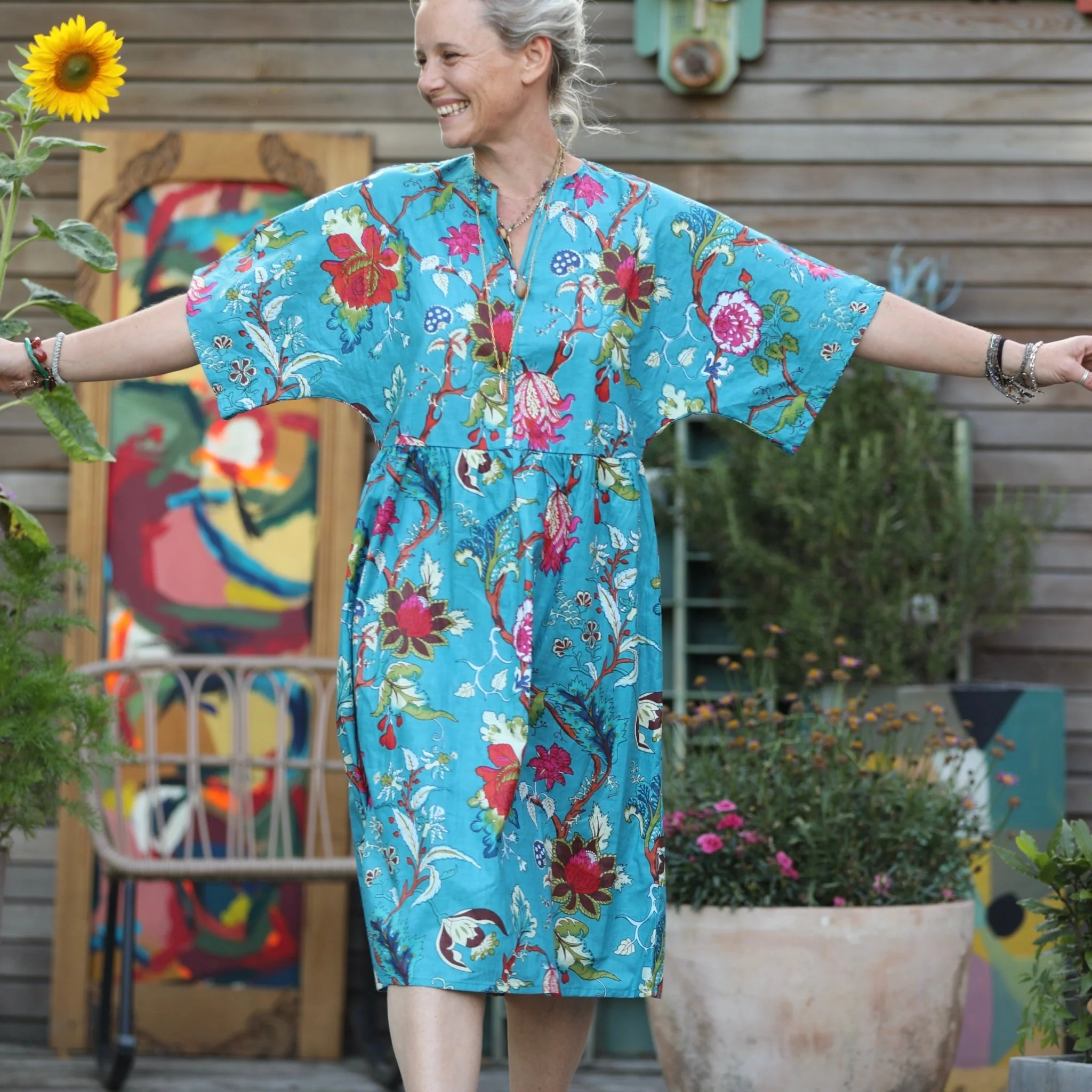 Robe Capucine - imprimé "Onde colorée" - Image 6