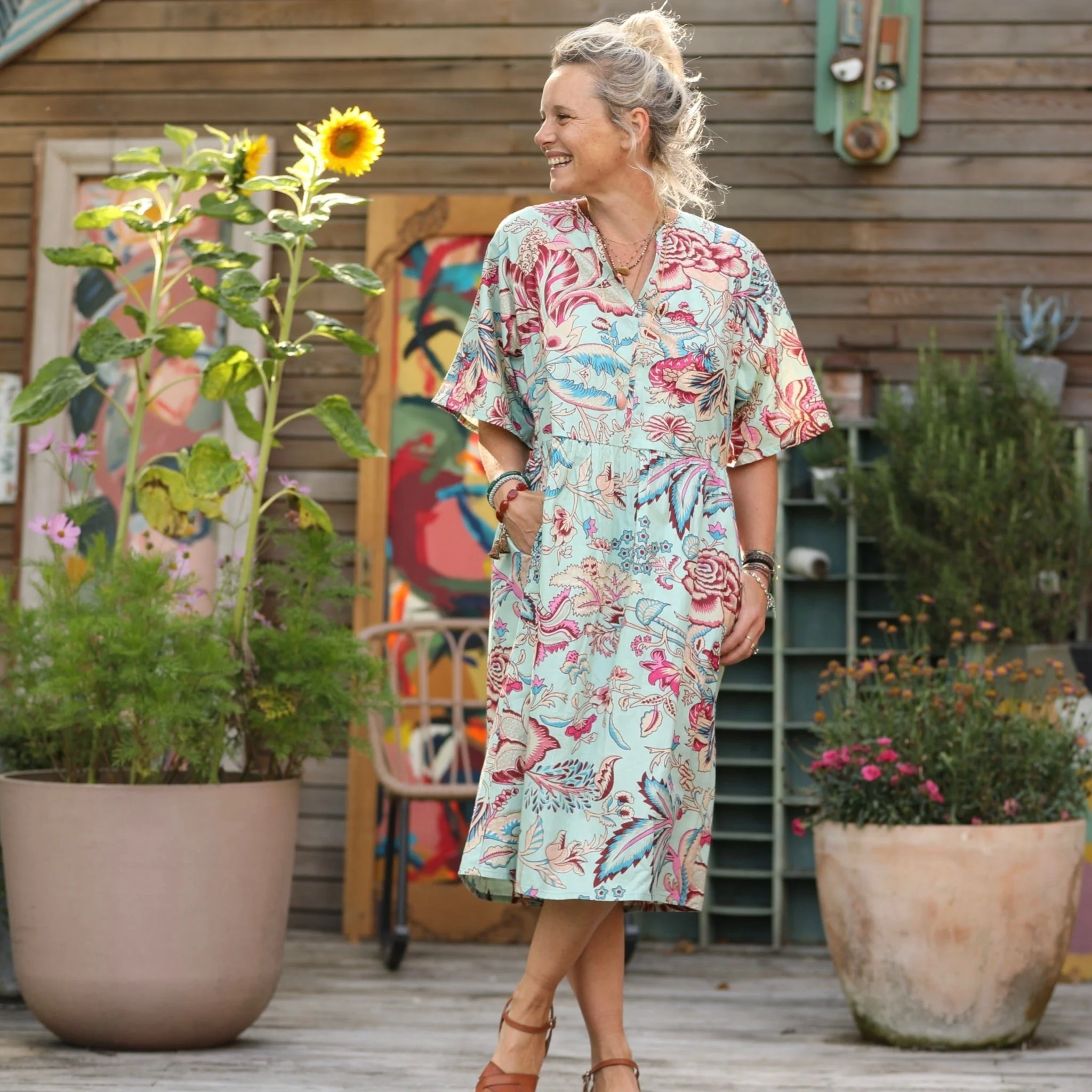 Robe Capucine - imprimé "Vibe pastel"