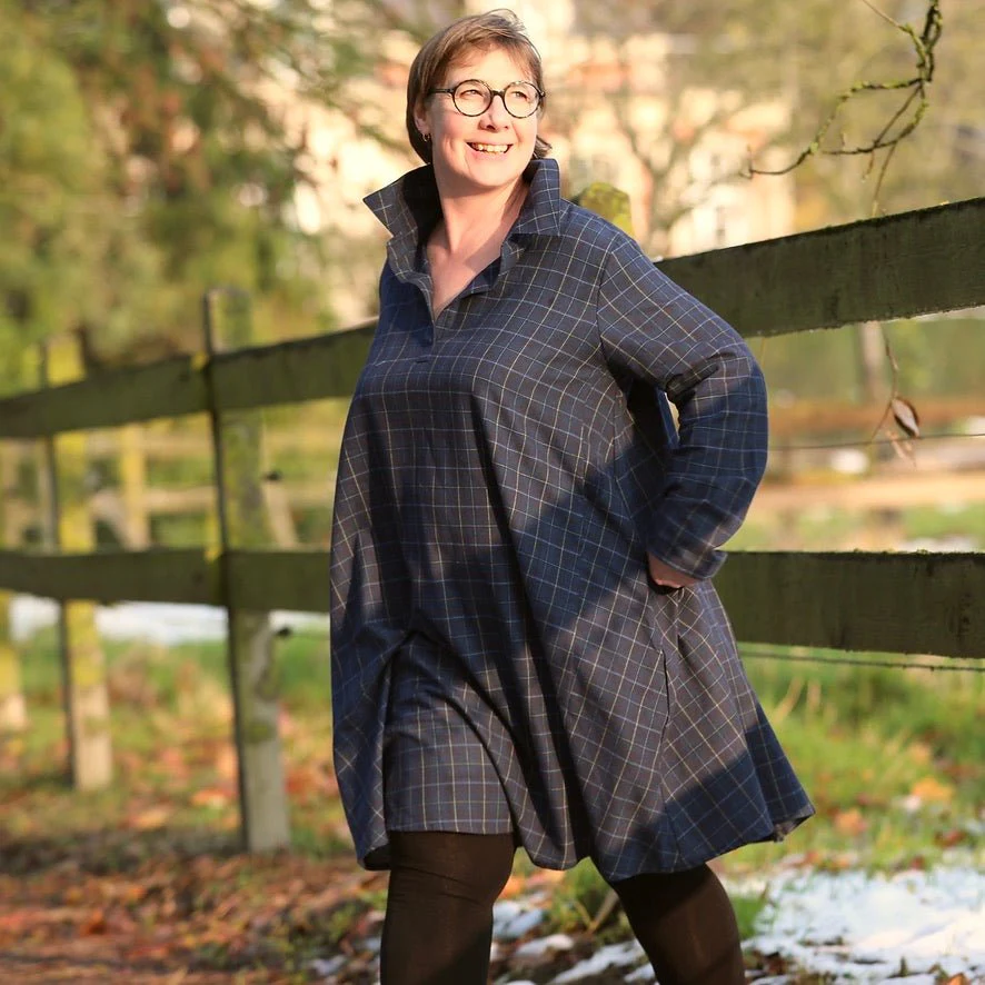 Robe Carole – flanelle de coton tartan érable rouge - Image 9