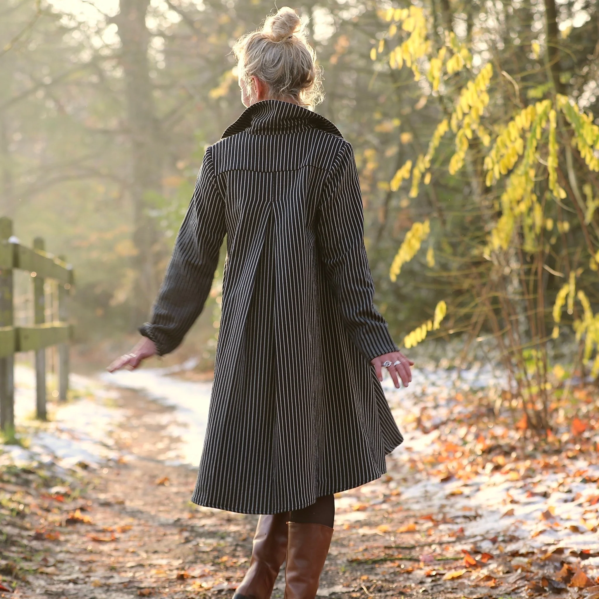 Robe Carole – Rayures Marinière nocturne - Image 11
