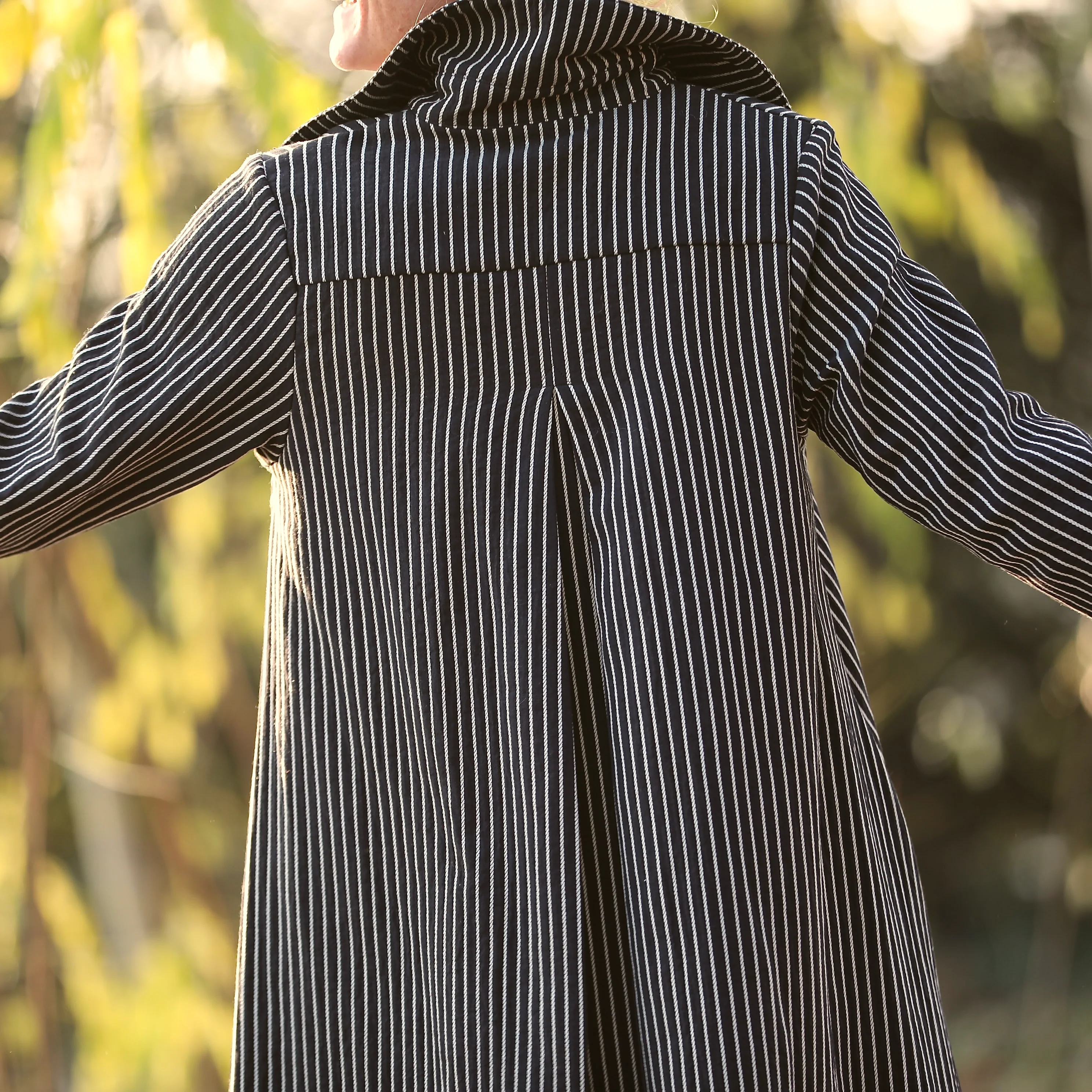 Robe Carole – Rayures Marinière nocturne - Image 2