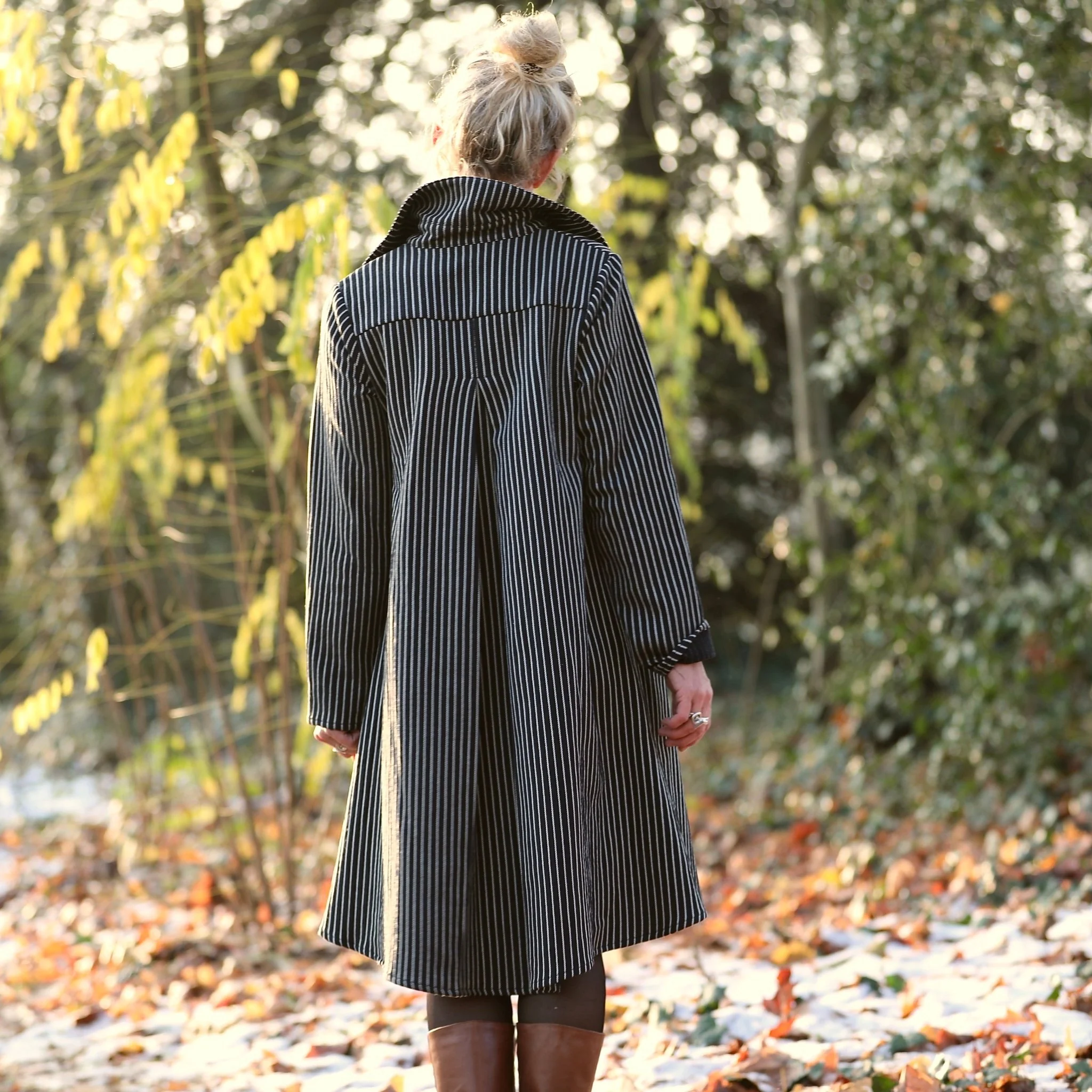 Robe Carole – Rayures Marinière nocturne - Image 4