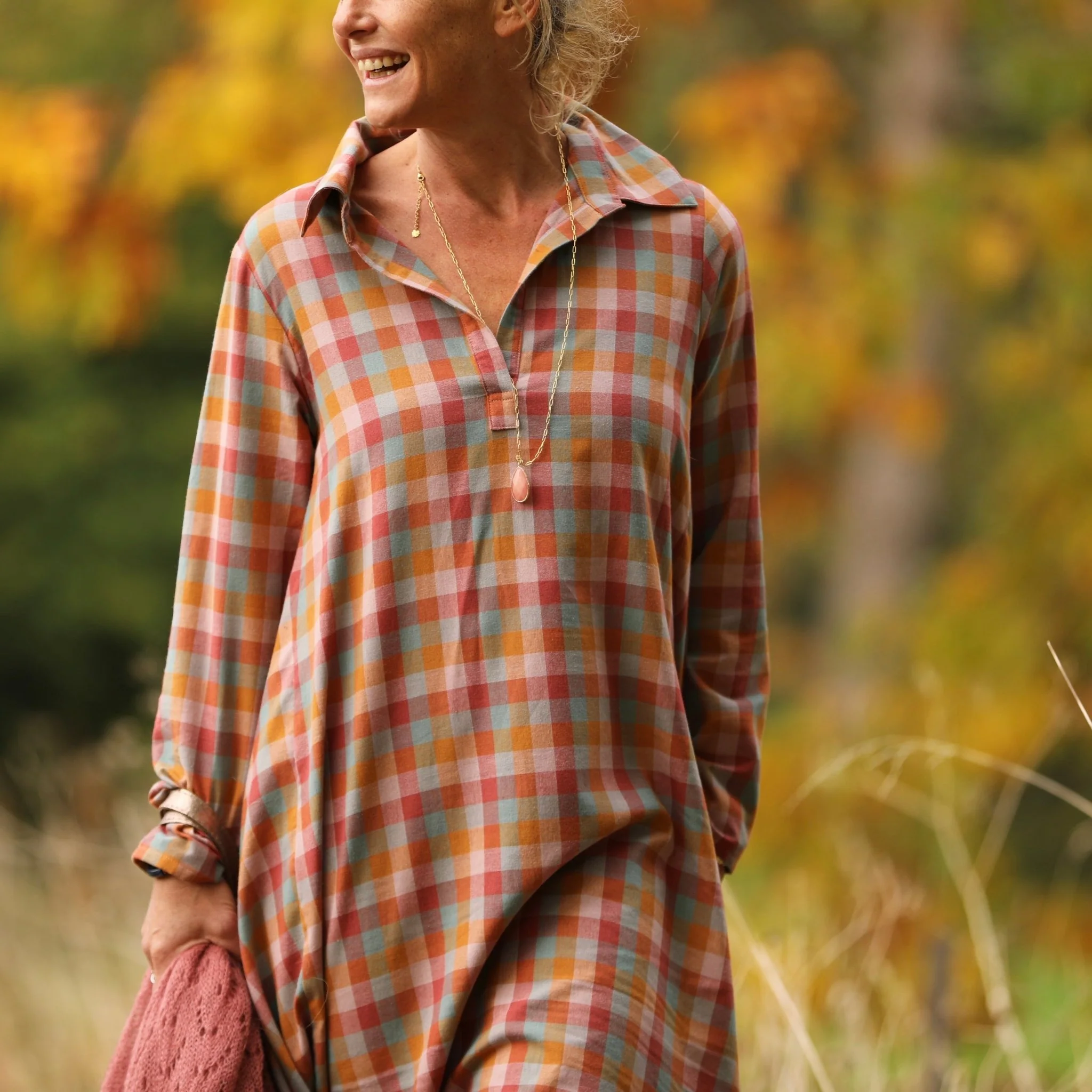 Robe Carole – tartan automnal - Image 5