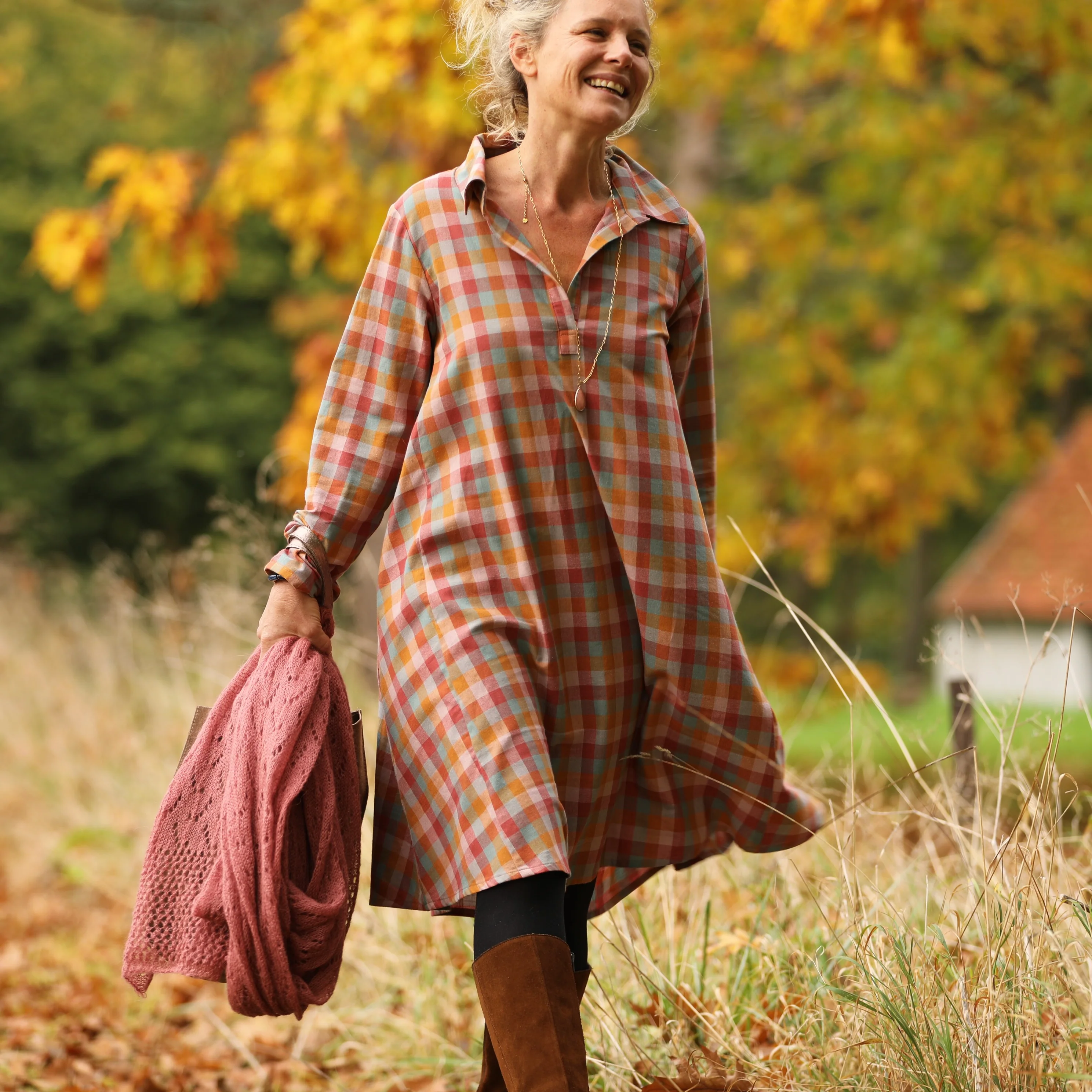 Robe Carole – tartan automnal - Image 6